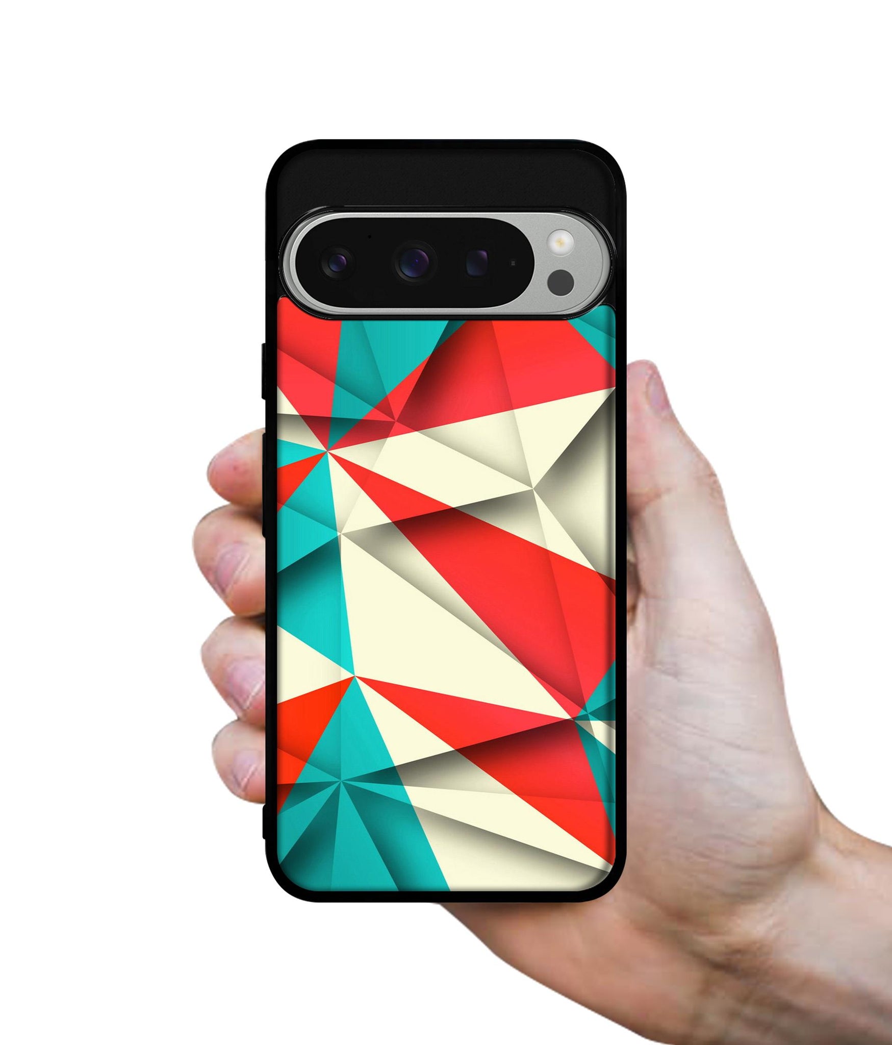 Red Blue White Pattern Design Designer 2D Printed Back Case Cover for Google Pixel 9 Pro 5G