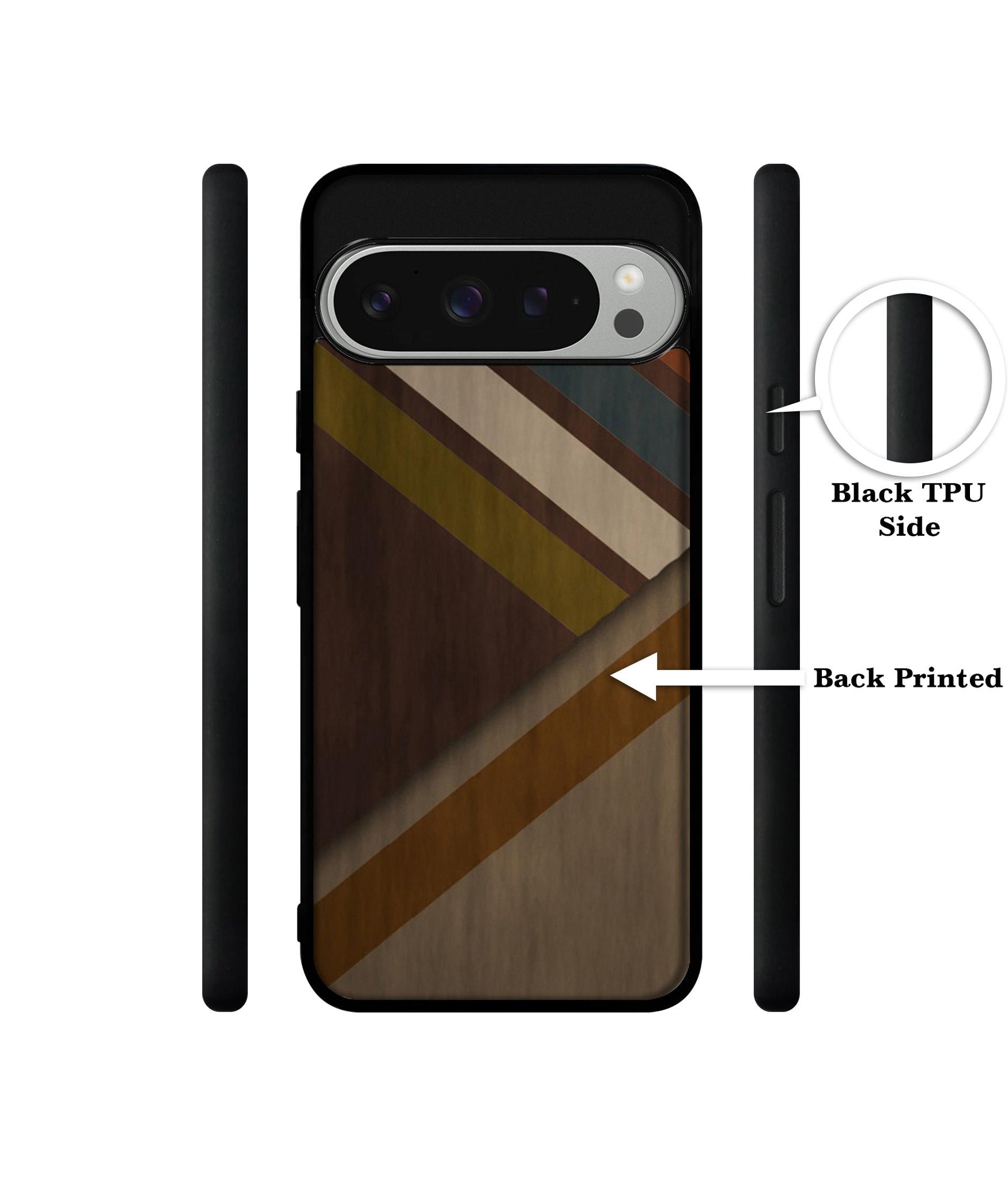 Colorful Wooden Pattern Design Designer 2D Printed Back Case Cover for Google Pixel 9 Pro 5G