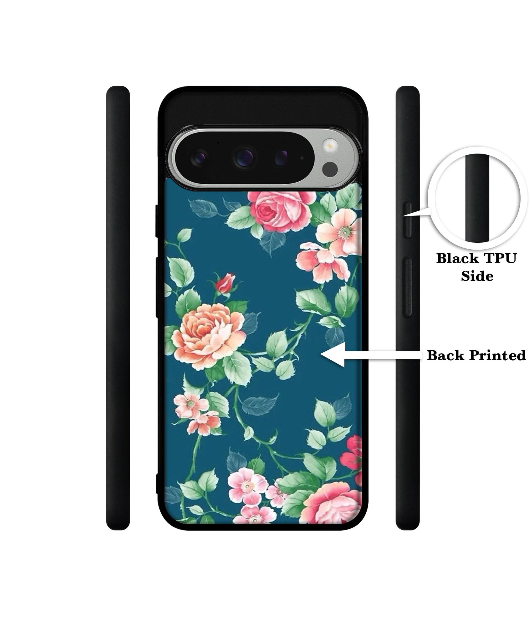 Vintage Floral Design Designer 2D Printed Back Case Cover for Google Pixel 9 Pro 5G