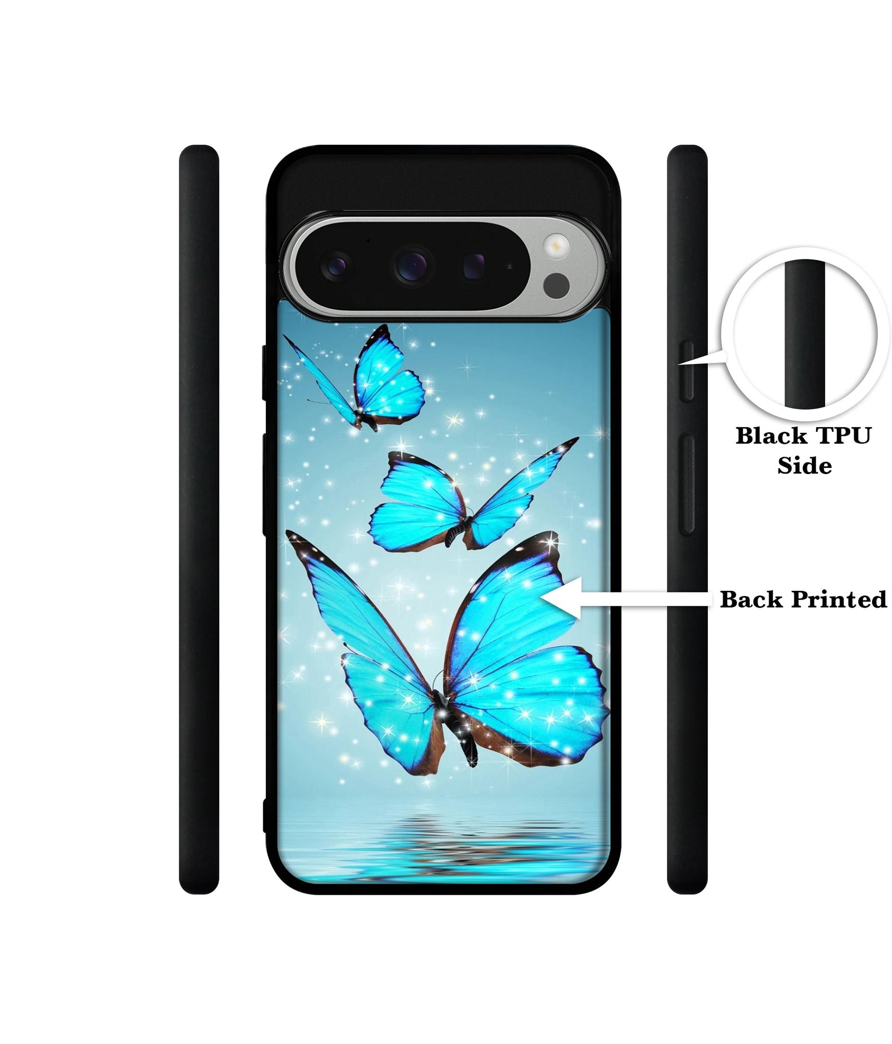Flying Butterflies Design Designer 2D Printed Back Case Cover for Google Pixel 9 Pro 5G