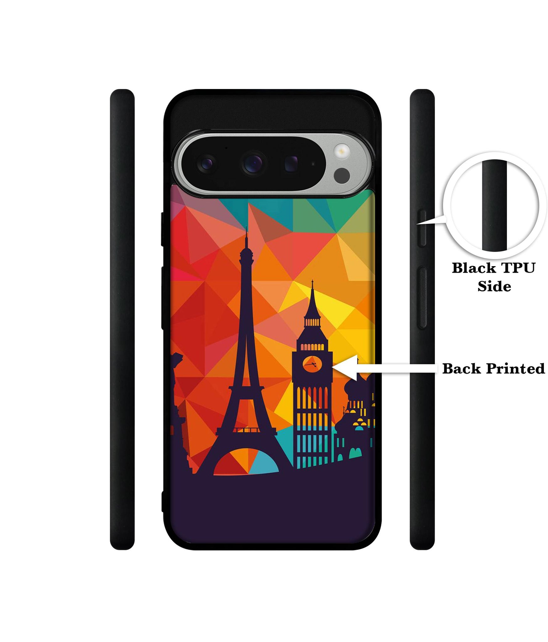 Colored Paris Design Designer 2D Printed Back Case Cover for Google Pixel 9 Pro 5G