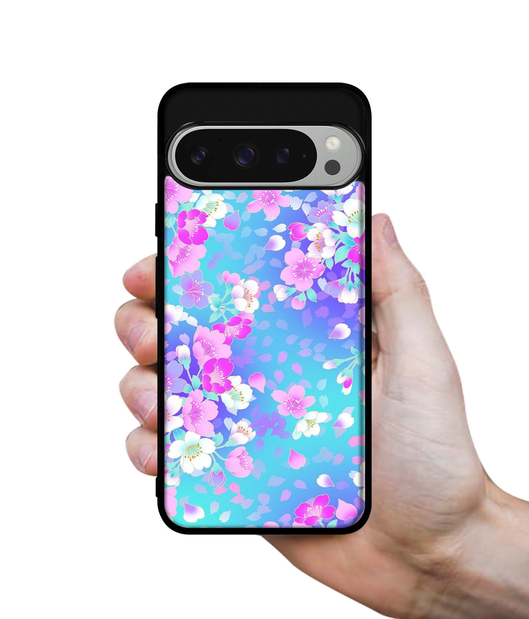 Floral Blue Pattern Design Designer 2D Printed Back Case Cover for Google Pixel 9 Pro 5G