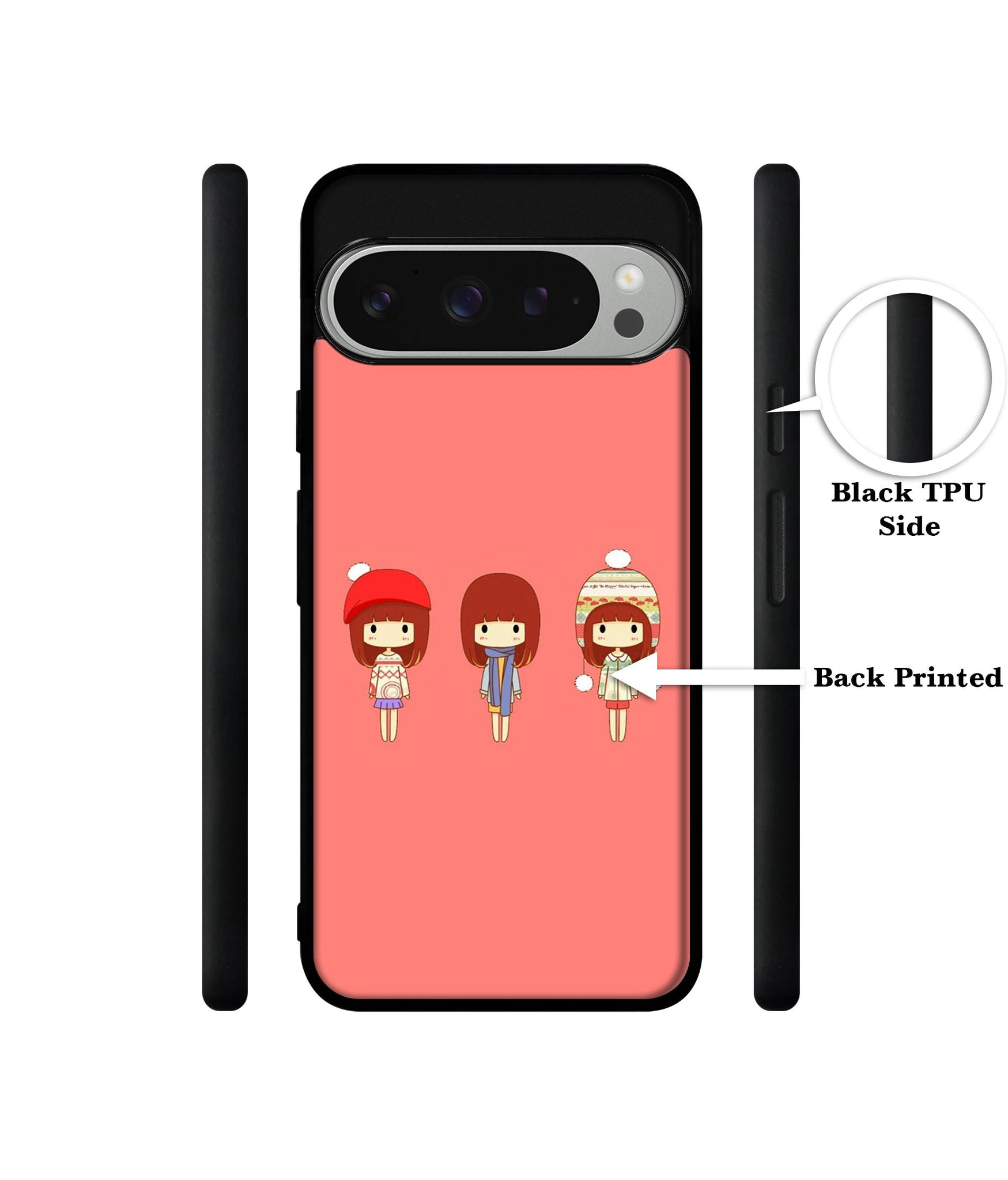 Cute Girls Design Designer 2D Printed Back Case Cover for Google Pixel 9 Pro 5G