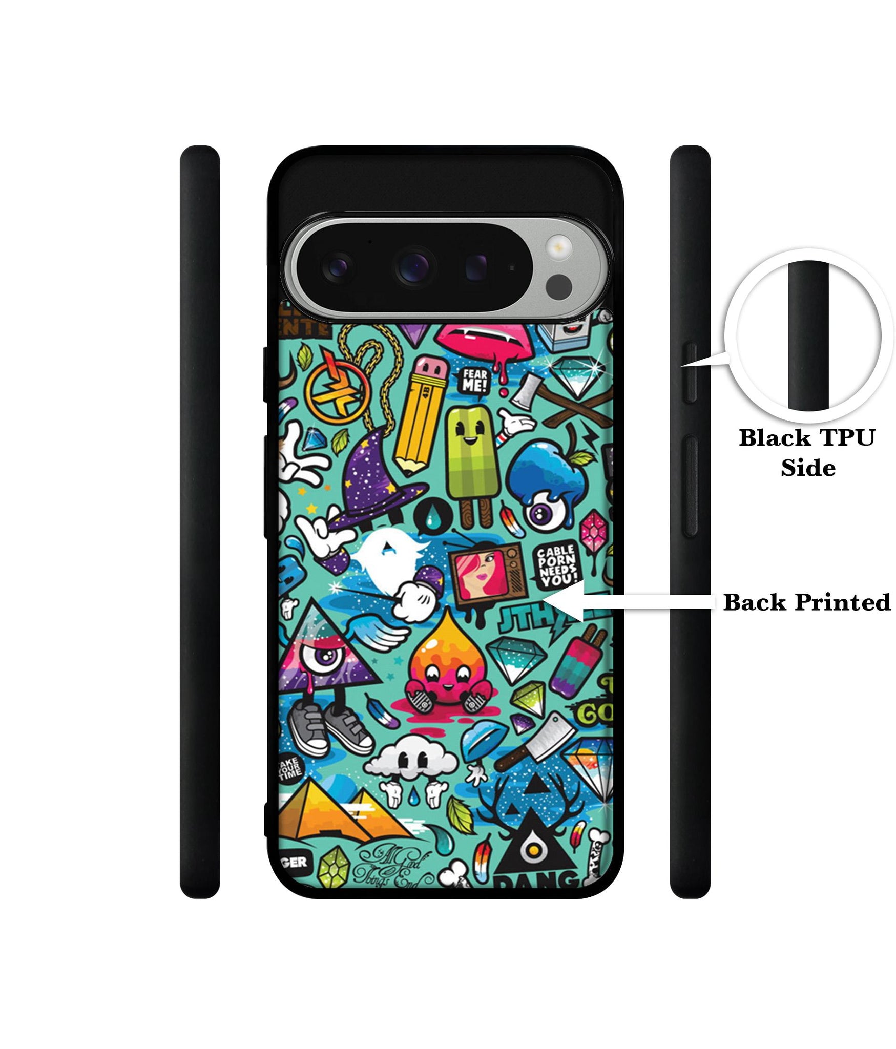 Crazy Design Designer 2D Printed Back Case Cover for Google Pixel 9 Pro 5G