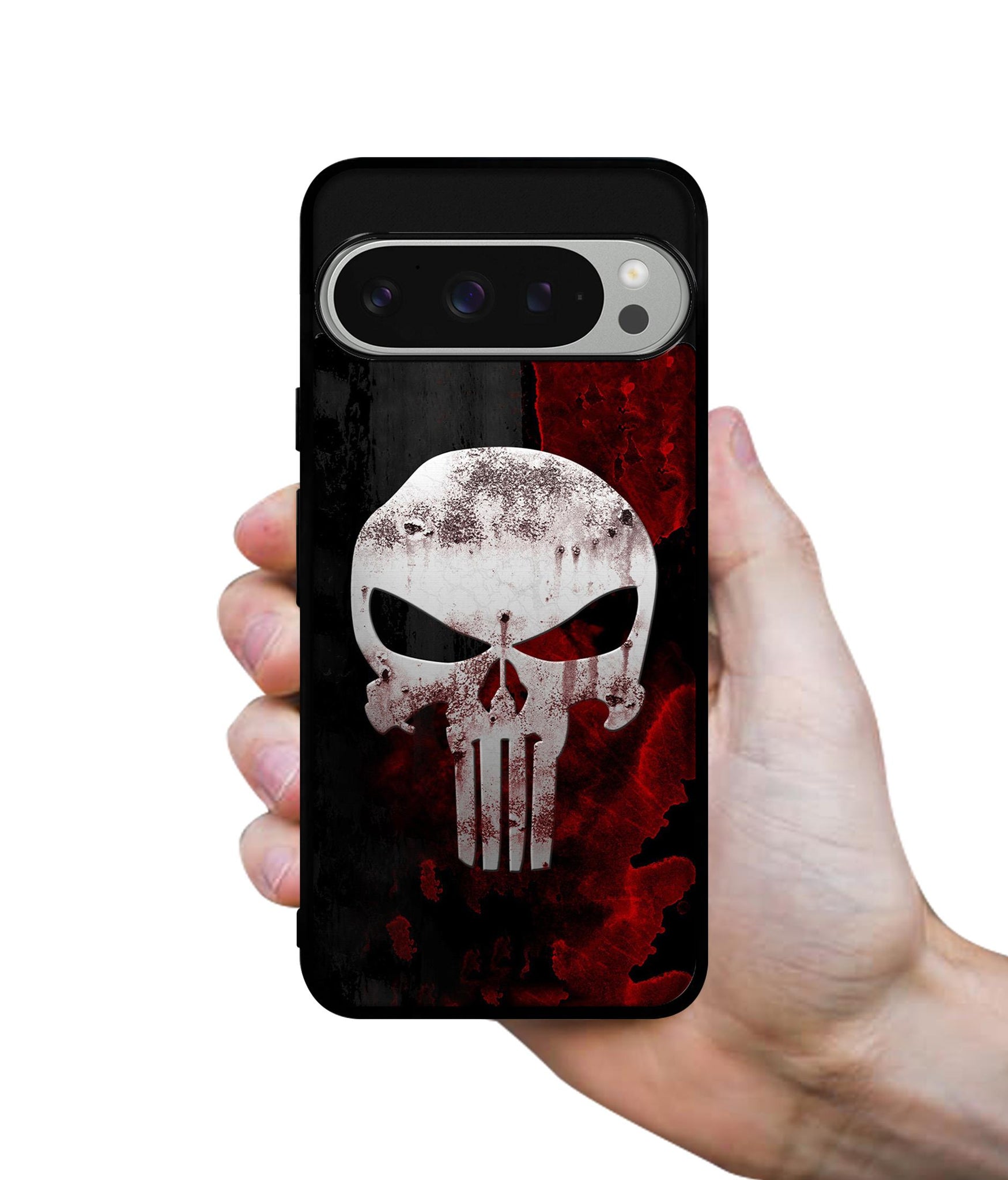 Punisher Skull Design Designer 2D Printed Back Case Cover for Google Pixel 9 Pro 5G