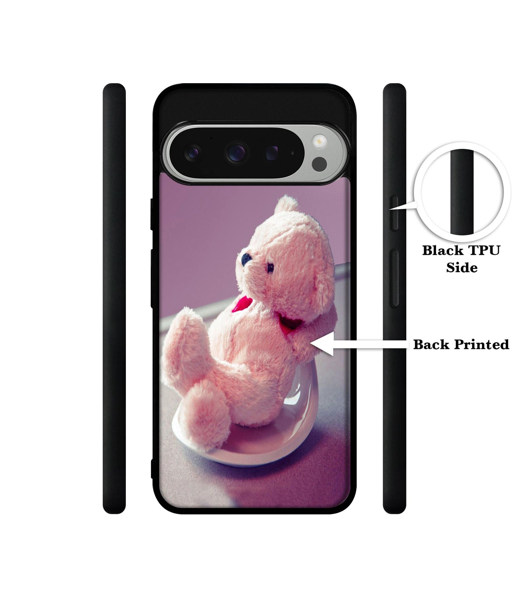 Cute Teddy Bear Design Designer 2D Printed Back Case Cover for Google Pixel 9 Pro 5G
