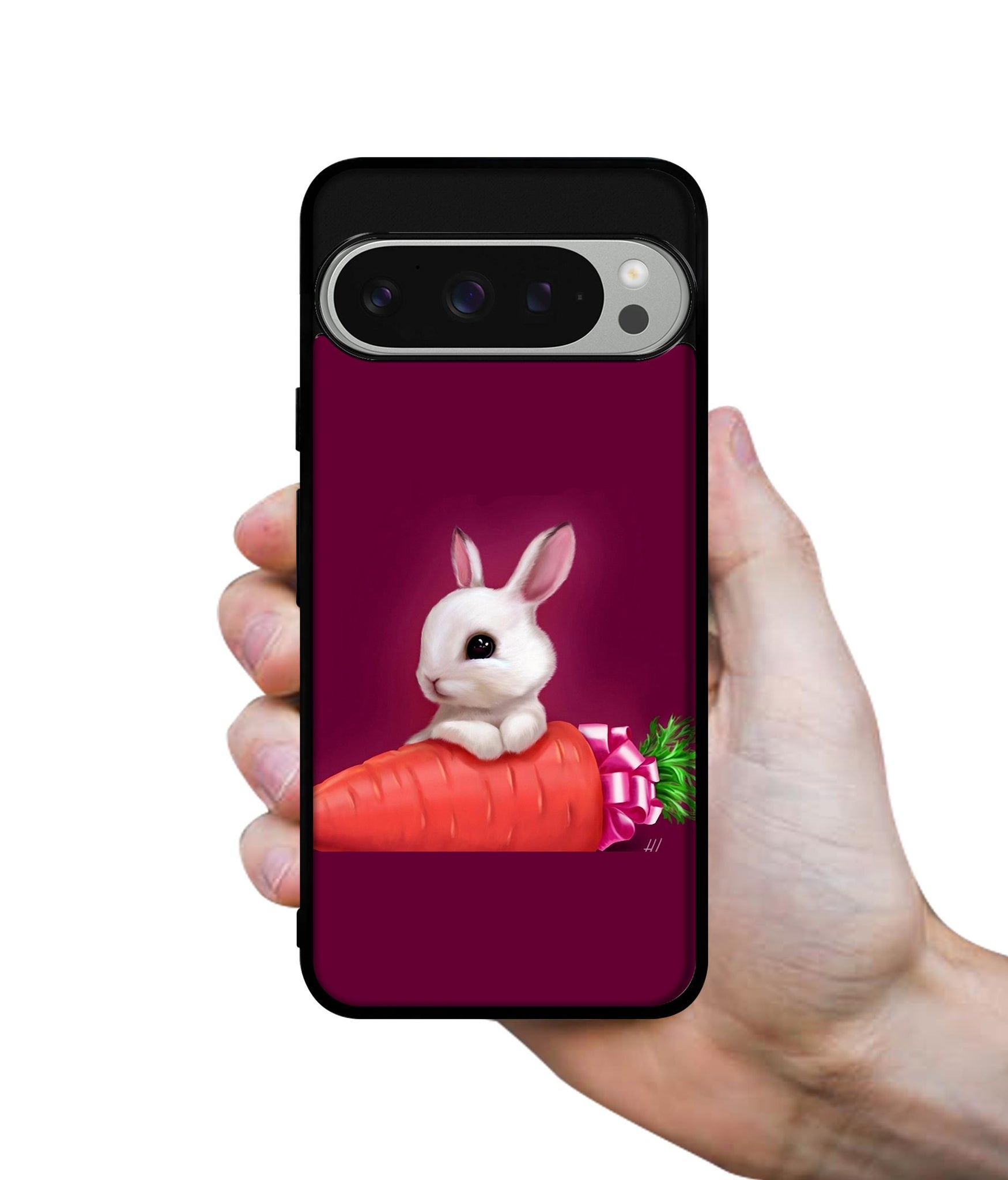 Bunny With Carrot Design Designer 2D Printed Back Case Cover for Google Pixel 9 Pro 5G