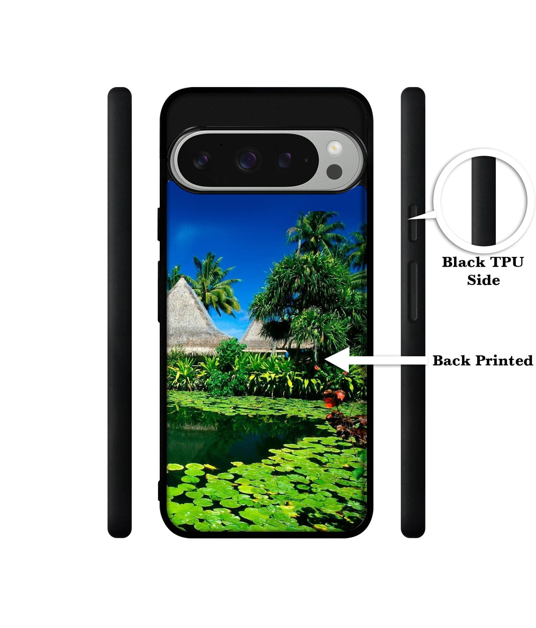 Tropics Water Design Designer 2D Printed Back Case Cover for Google Pixel 9 Pro 5G