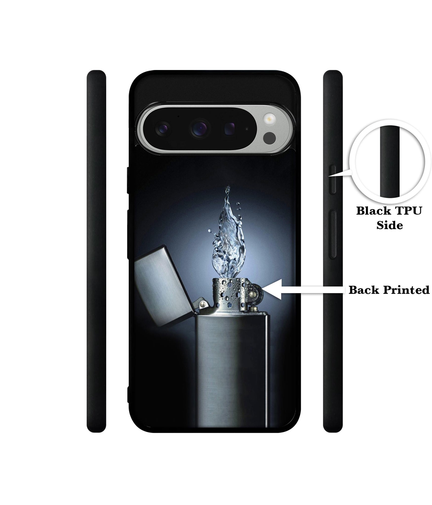 Water Lighter Design Designer 2D Printed Back Case Cover for Google Pixel 9 Pro 5G
