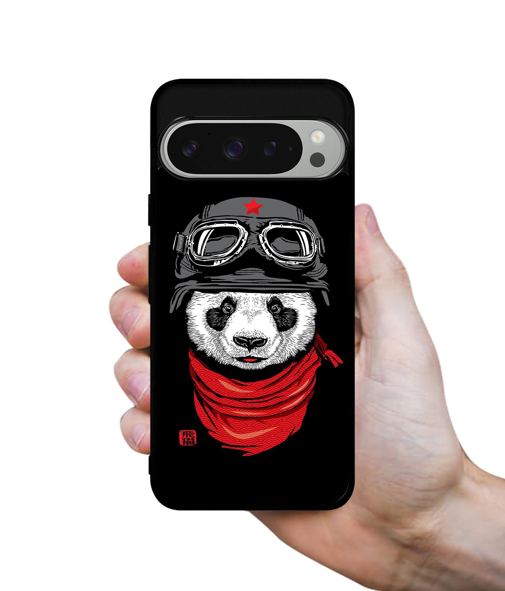 Biker Panda Design Designer 2D Printed Back Case Cover for Google Pixel 9 Pro 5G