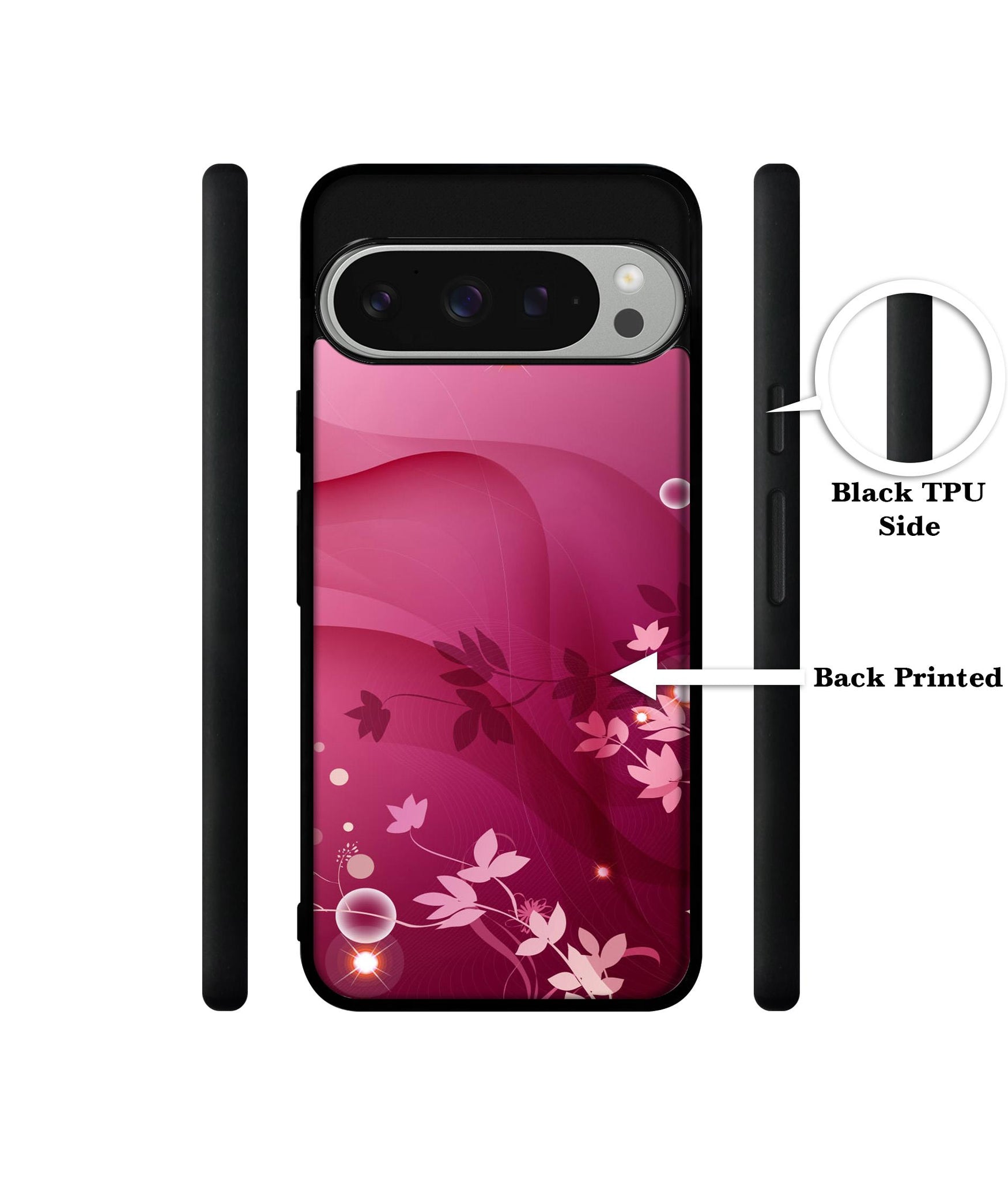 Pink Abstract Design Designer 2D Printed Back Case Cover for Google Pixel 9 Pro 5G