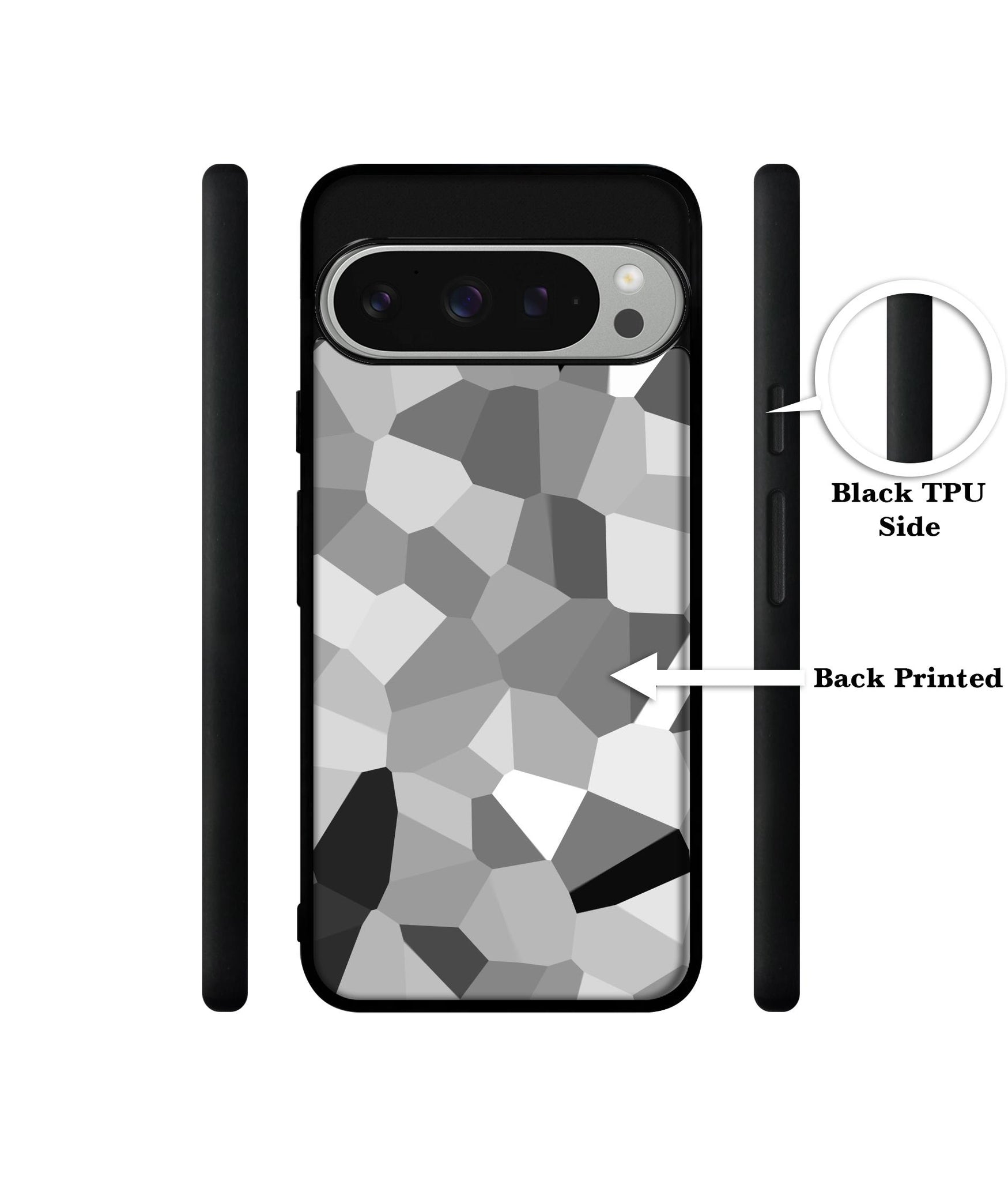 Black & White Mathematical Shape Design Designer 2D Printed Back Case Cover for Google Pixel 9 Pro 5G