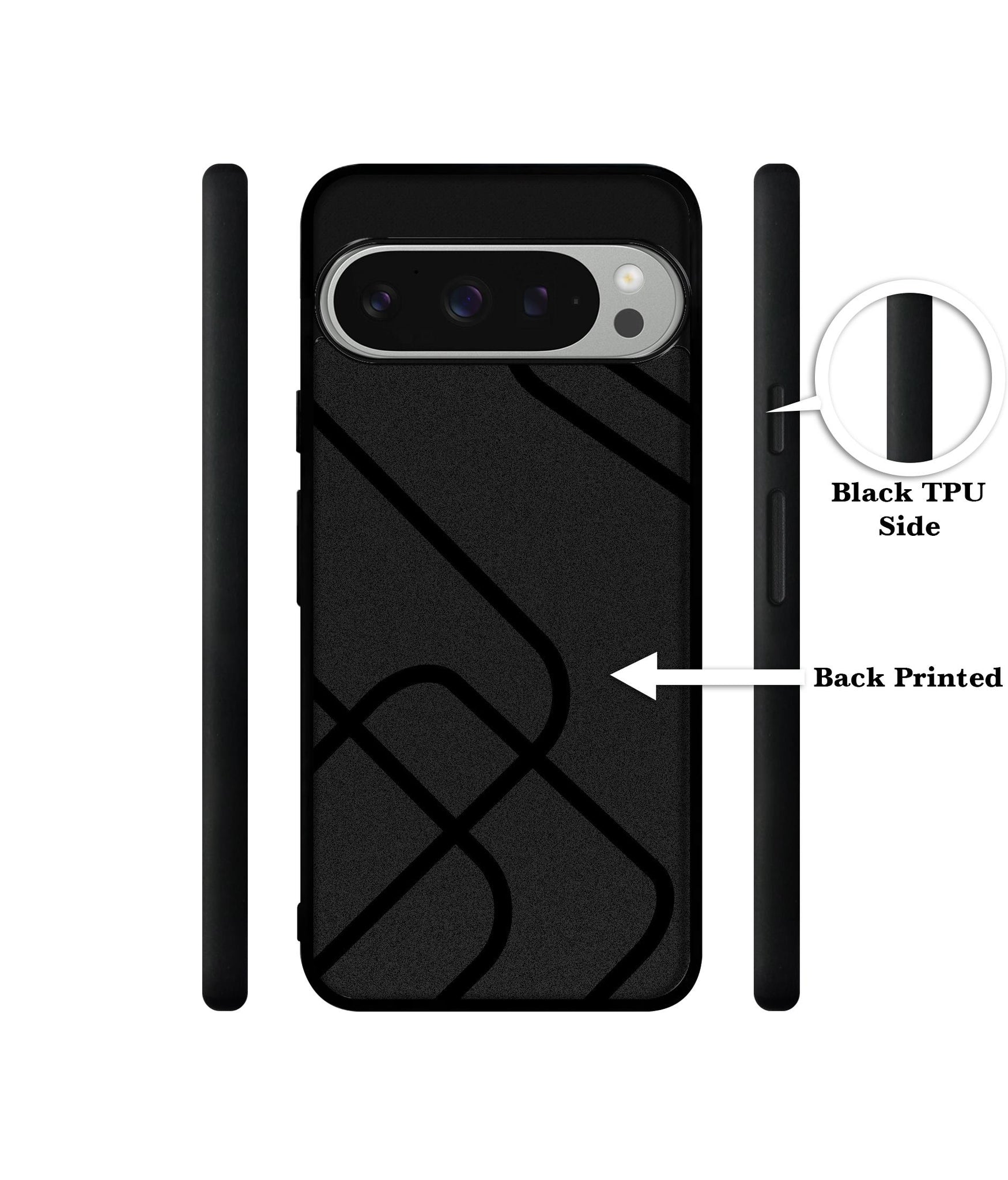 Zig-Zag Black Line Design Designer 2D Printed Back Case Cover for Google Pixel 9 Pro 5G