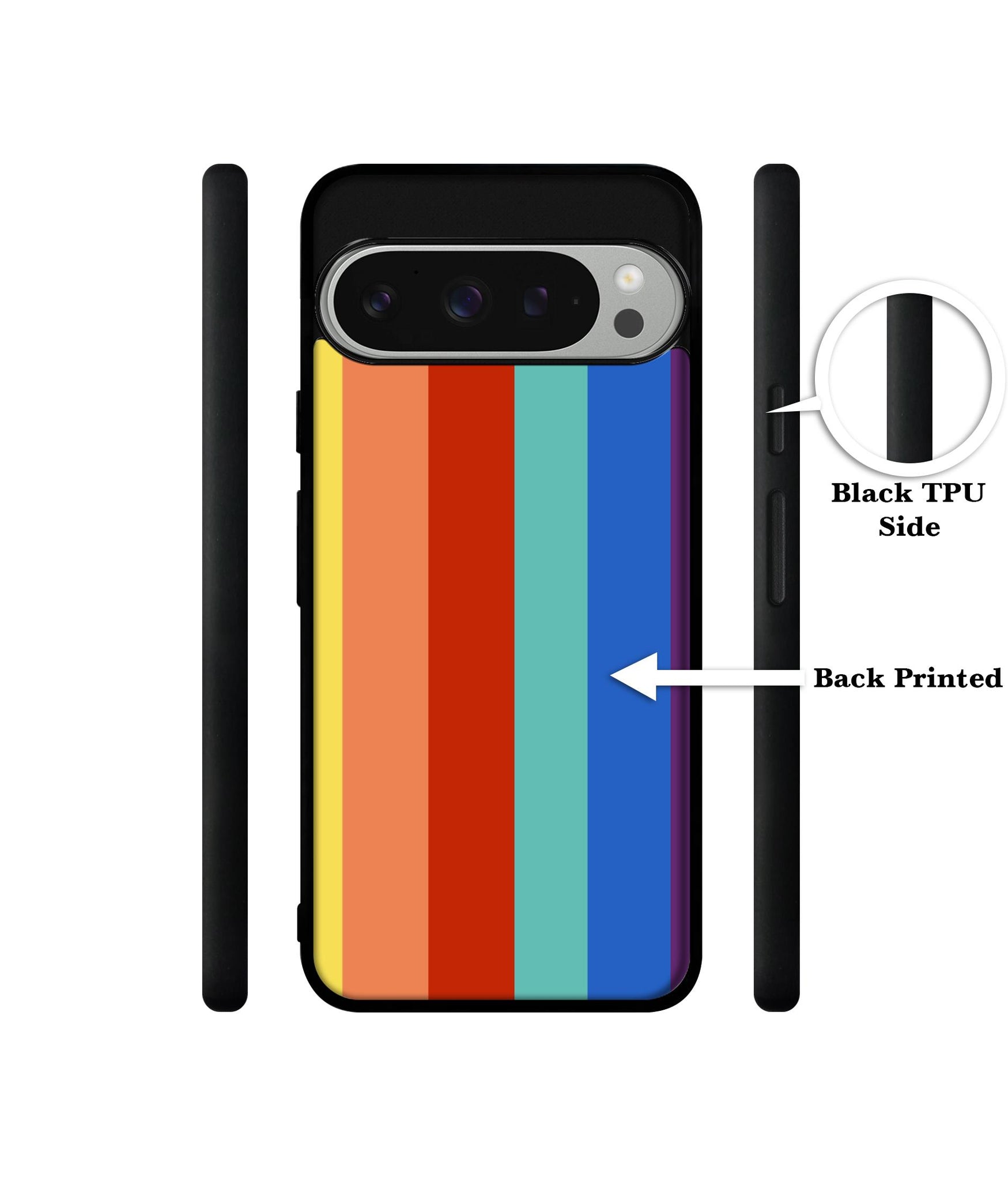 Rainbow Colors Design Designer 2D Printed Back Case Cover for Google Pixel 9 Pro 5G