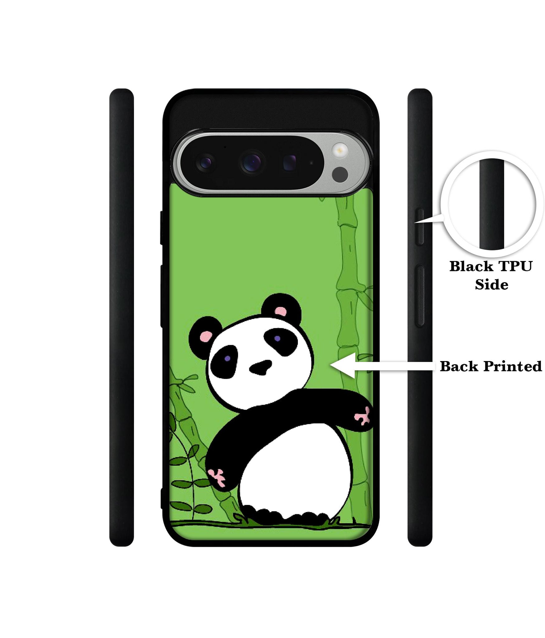 Panda with Bamboo Design Designer 2D Printed Back Case Cover for Google Pixel 9 Pro 5G