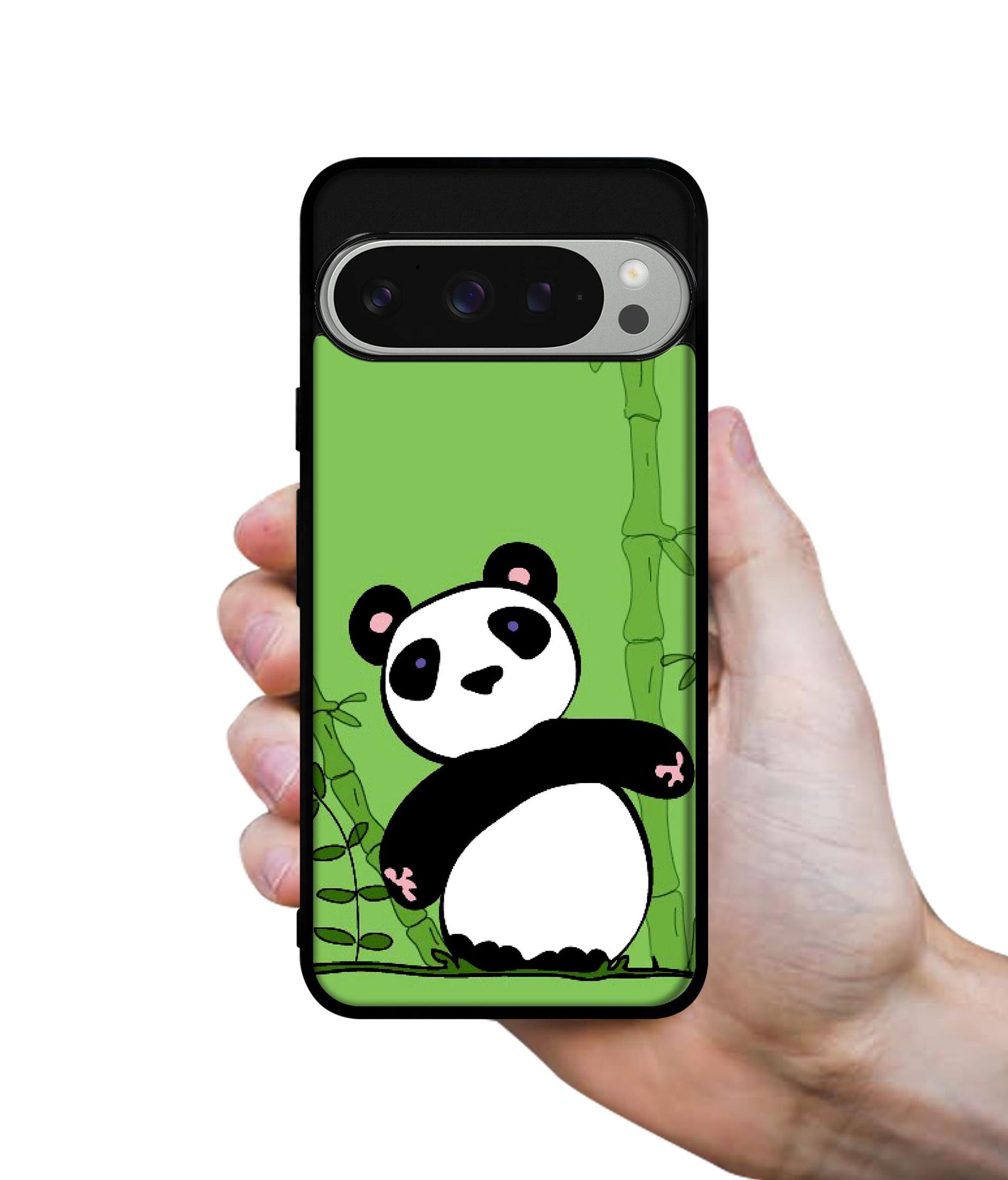Panda with Bamboo Design Designer 2D Printed Back Case Cover for Google Pixel 9 Pro 5G