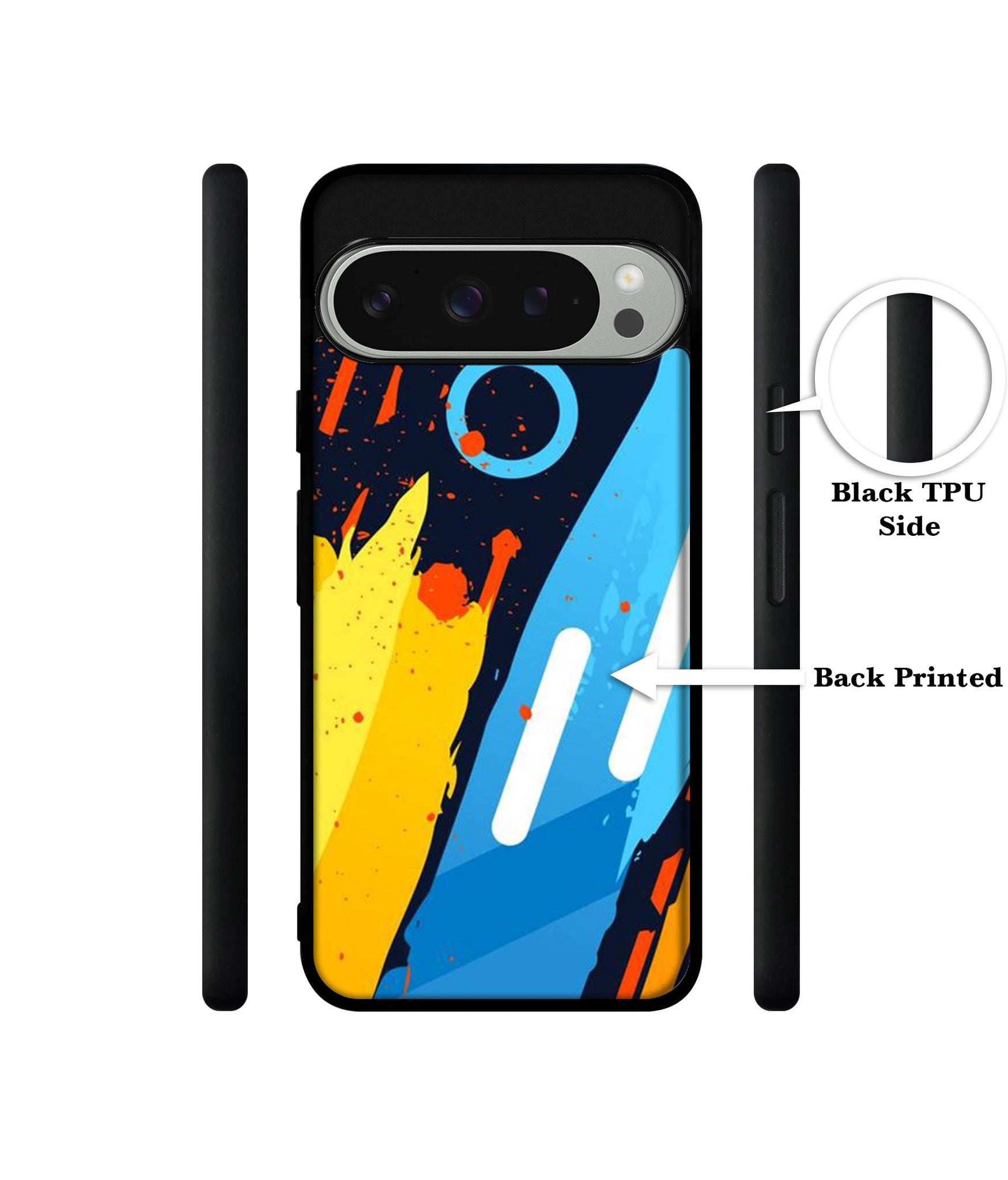 Abstract Stripes Geometric Figures Design Designer 2D Printed Back Case Cover for Google Pixel 9 Pro 5G