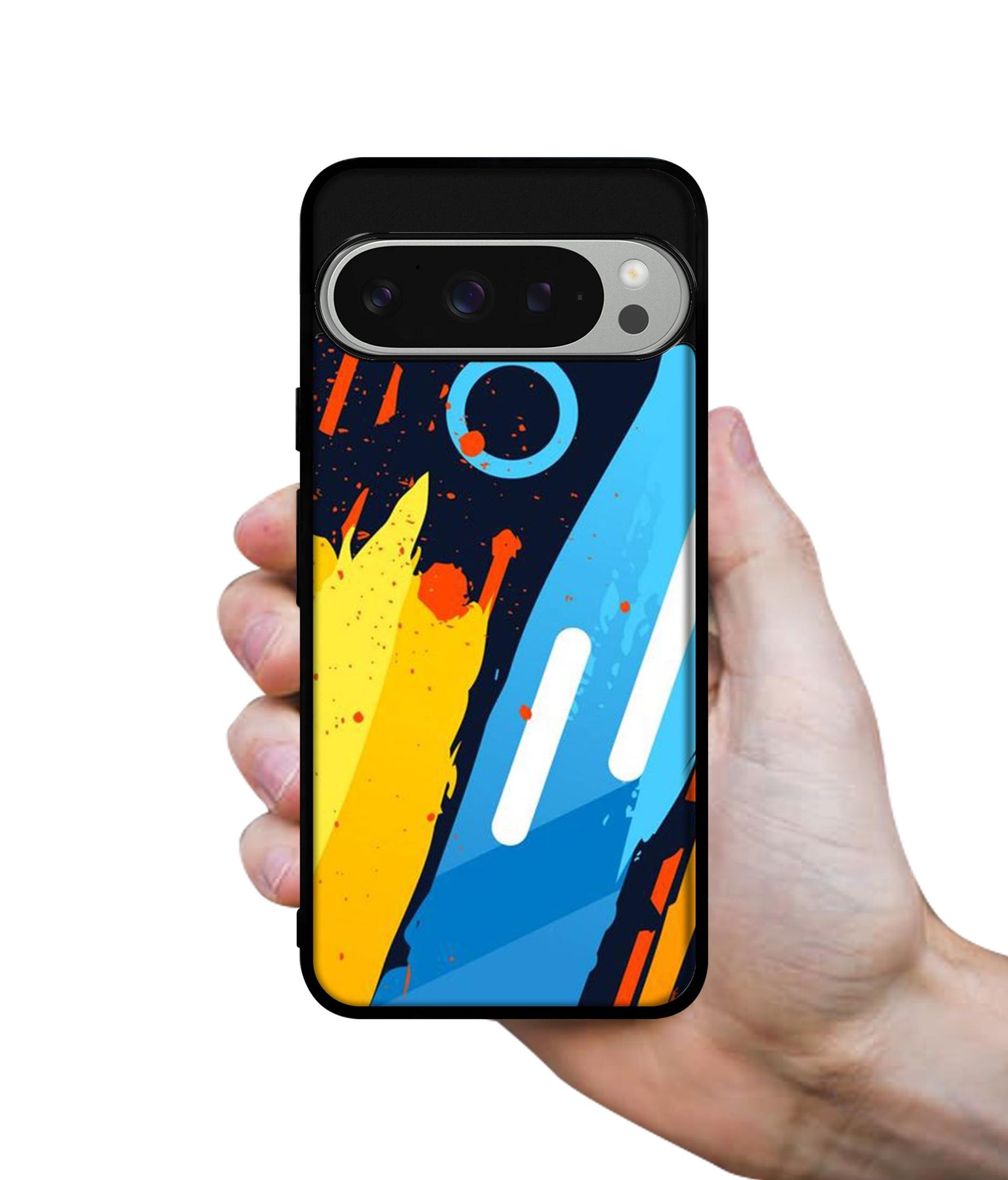 Abstract Stripes Geometric Figures Design Designer 2D Printed Back Case Cover for Google Pixel 9 Pro 5G