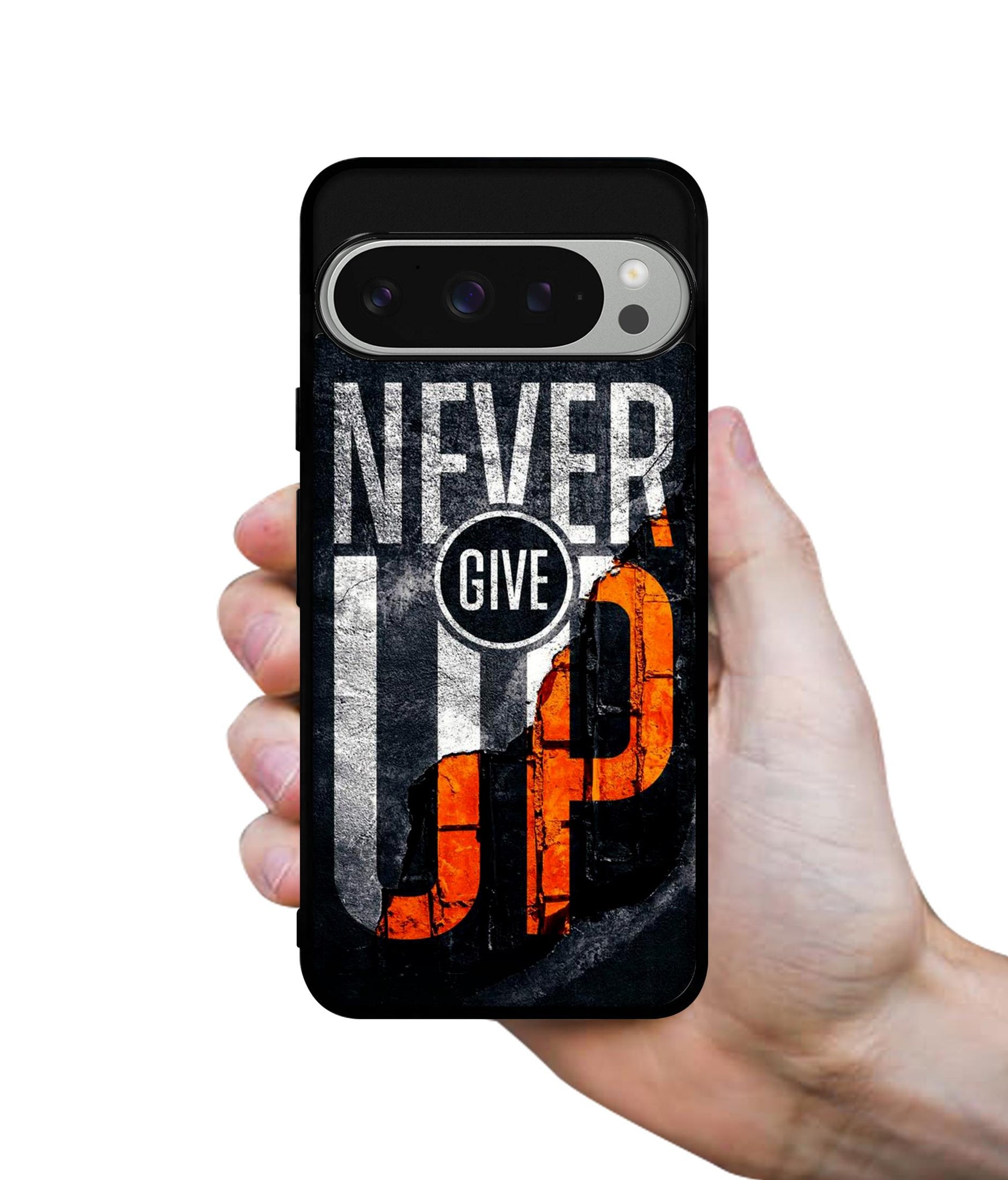 Never Give Up Design Designer 2D Printed Back Case Cover for Google Pixel 9 Pro 5G