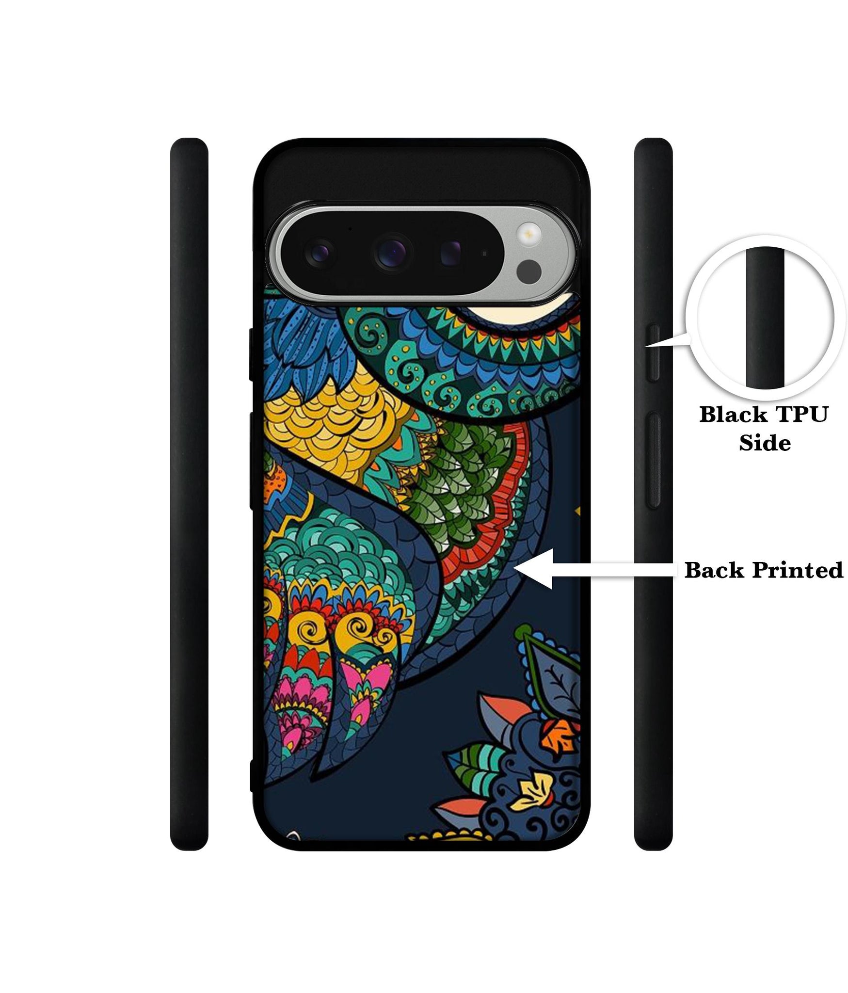 Owl Illustration Design Designer 2D Printed Back Case Cover for Google Pixel 9 Pro 5G