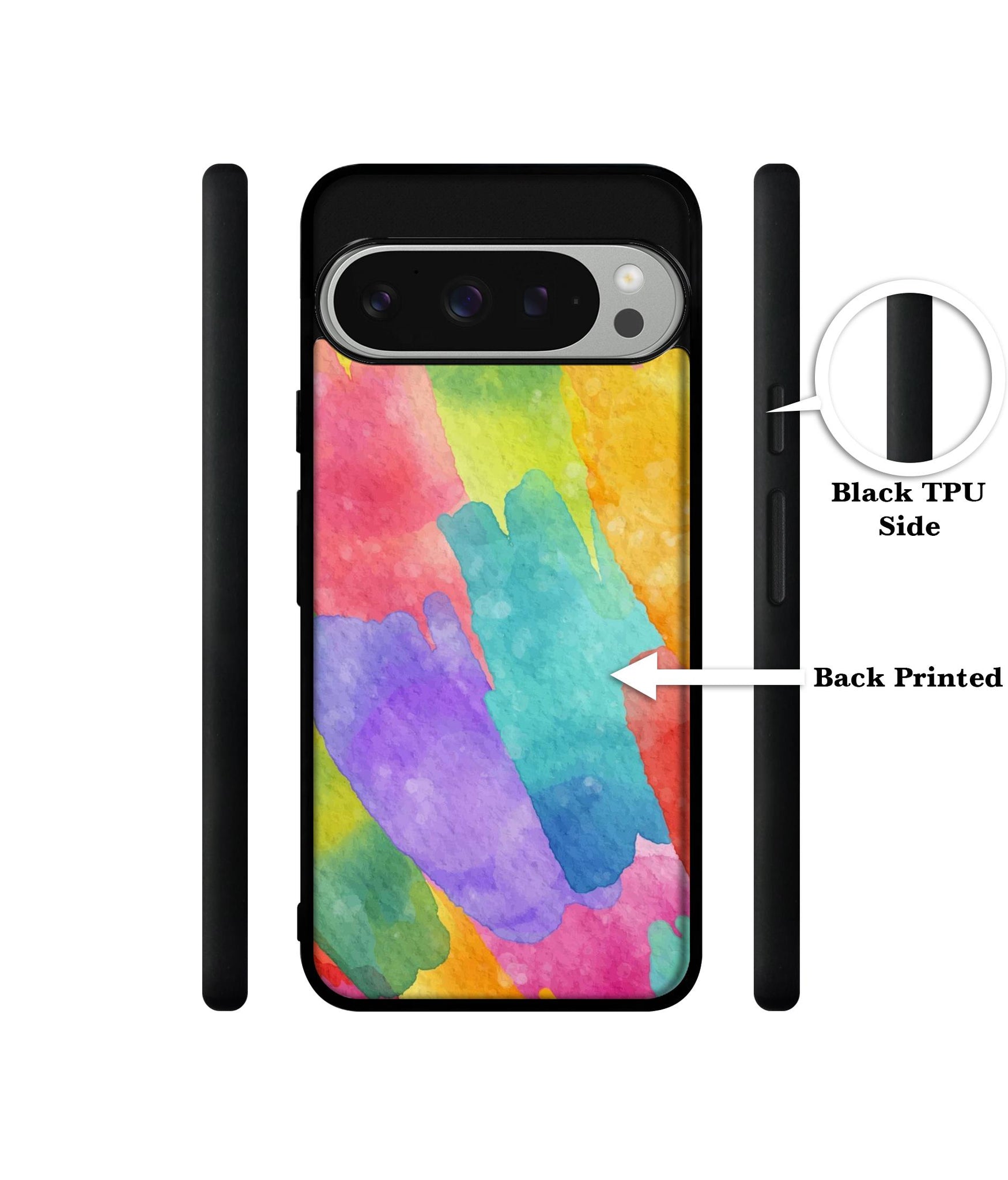 Water Paint Colorful Abstract Design Designer 2D Printed Back Case Cover for Google Pixel 9 Pro 5G