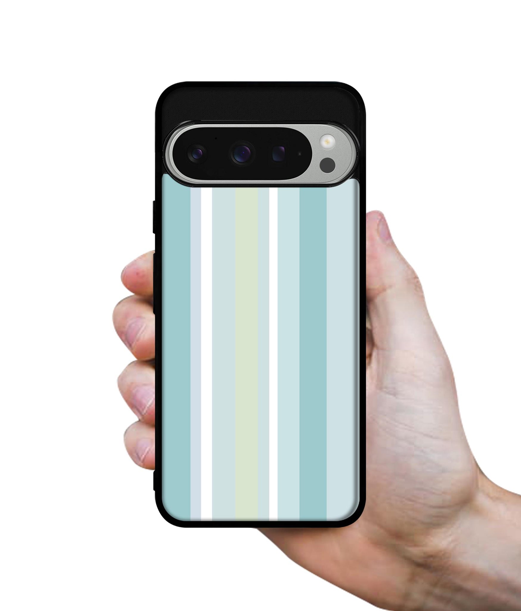 Light Green Stripes Design Designer 2D Printed Back Case Cover for Google Pixel 9 Pro 5G