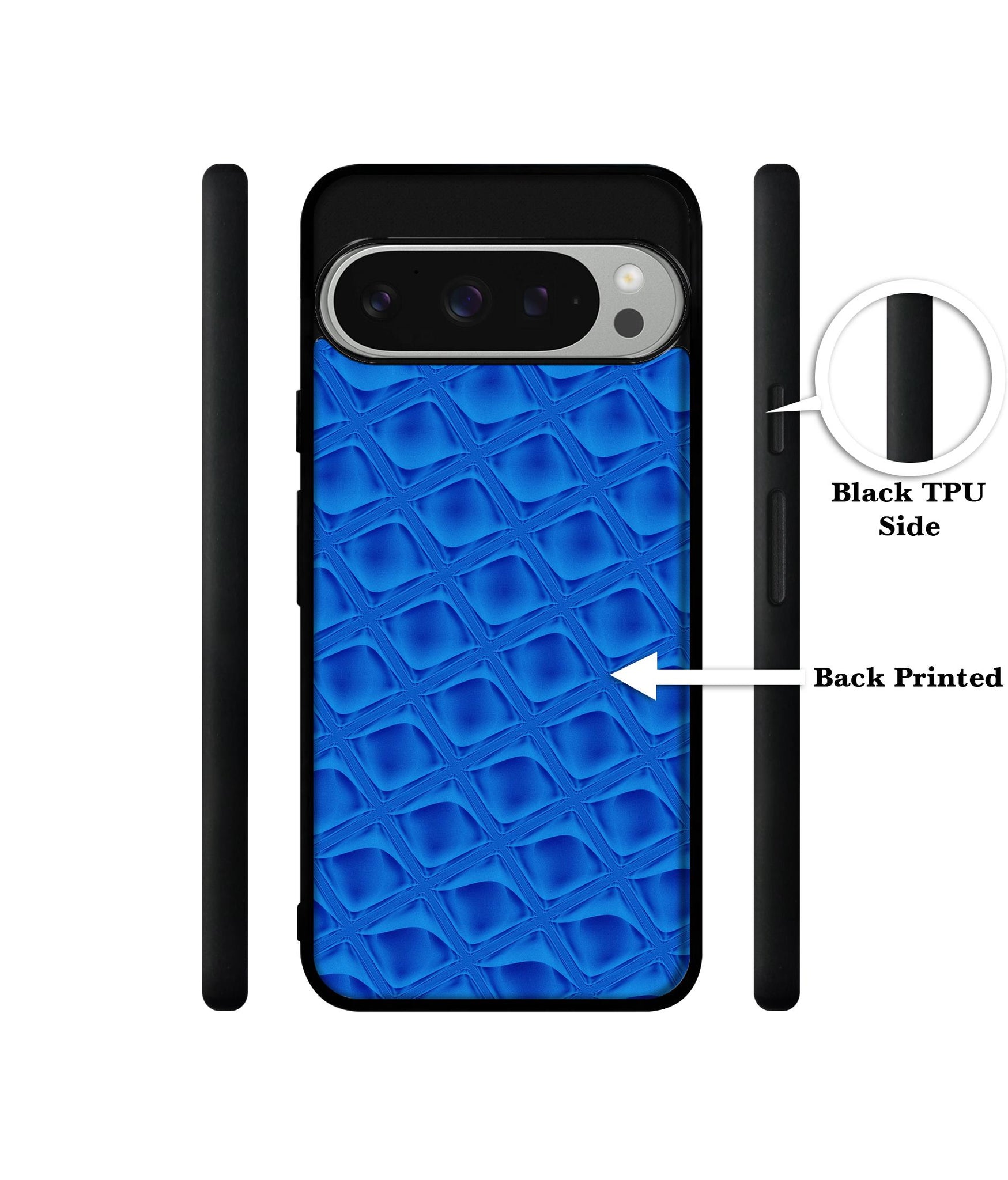 Blue Diamond Design Designer 2D Printed Back Case Cover for Google Pixel 9 Pro 5G