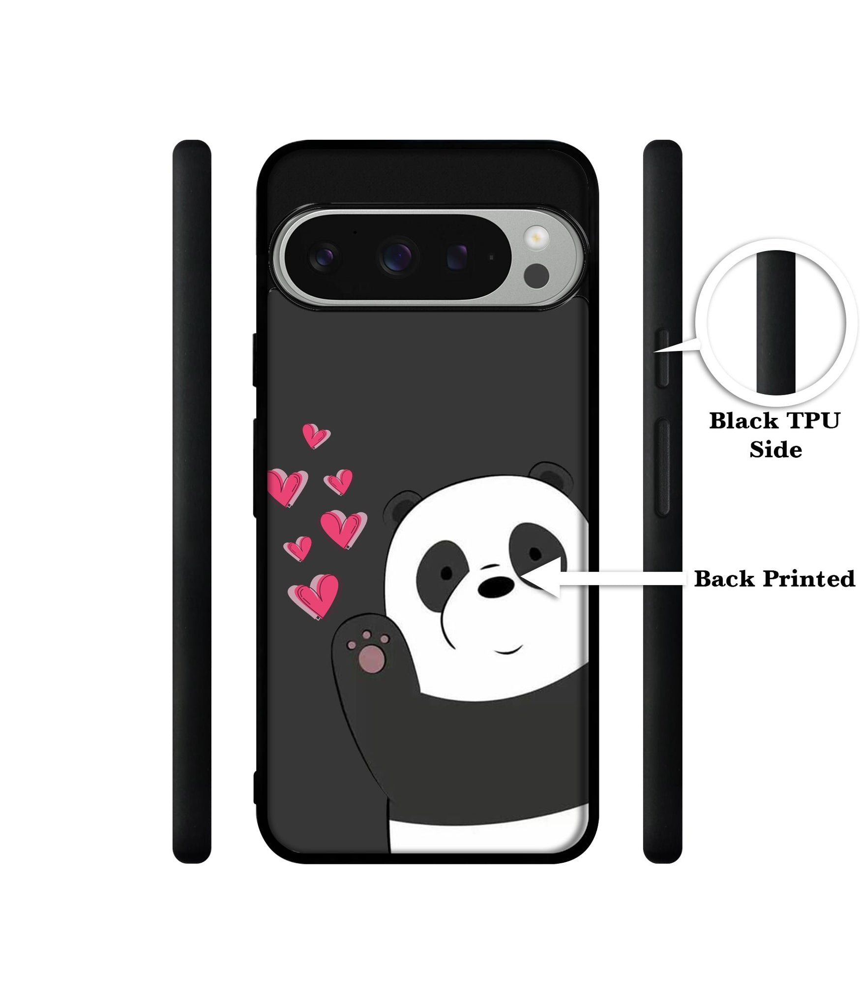Love Panda Design Designer 2D Printed Back Case Cover for Google Pixel 9 Pro 5G
