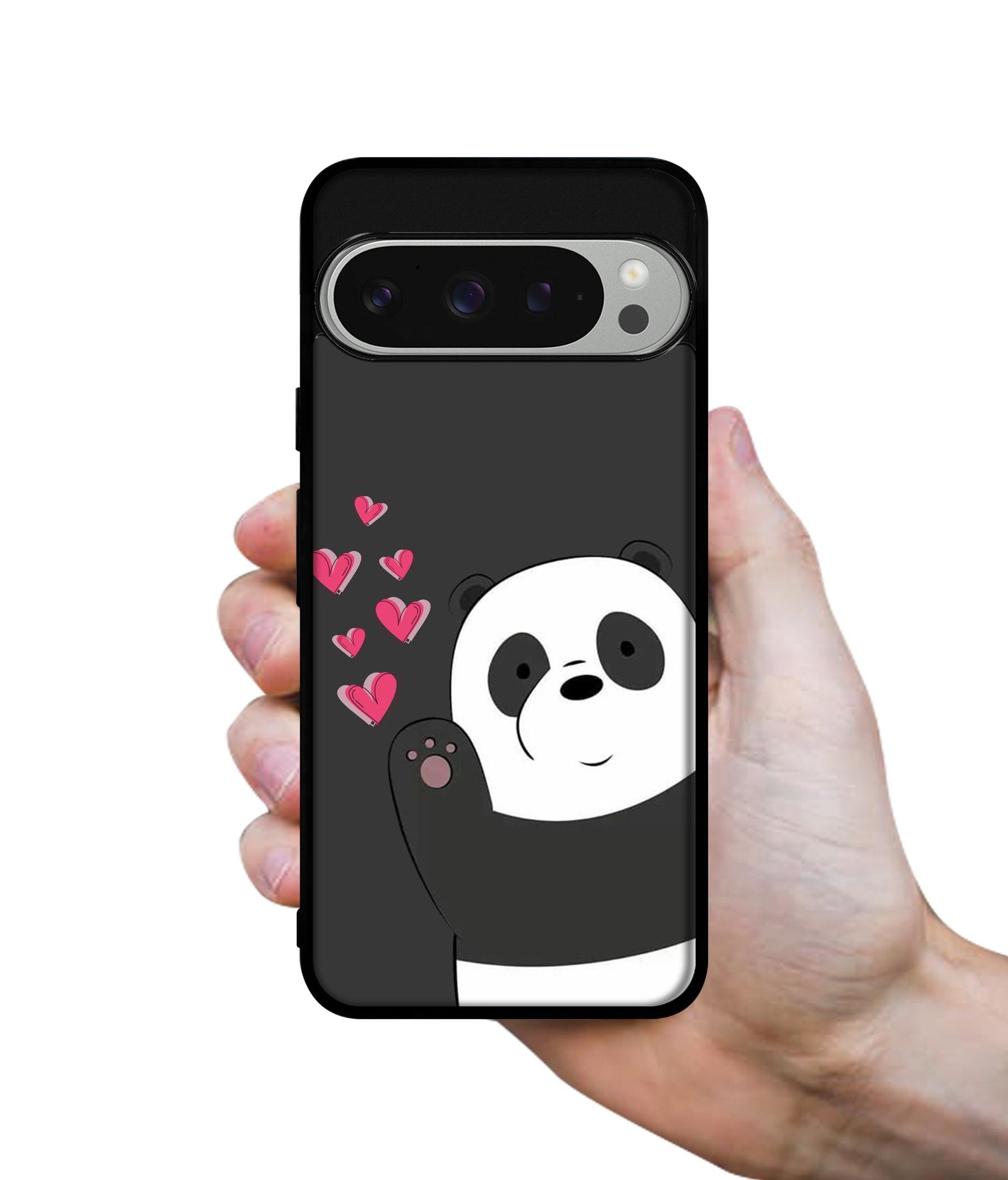 Love Panda Design Designer 2D Printed Back Case Cover for Google Pixel 9 Pro 5G