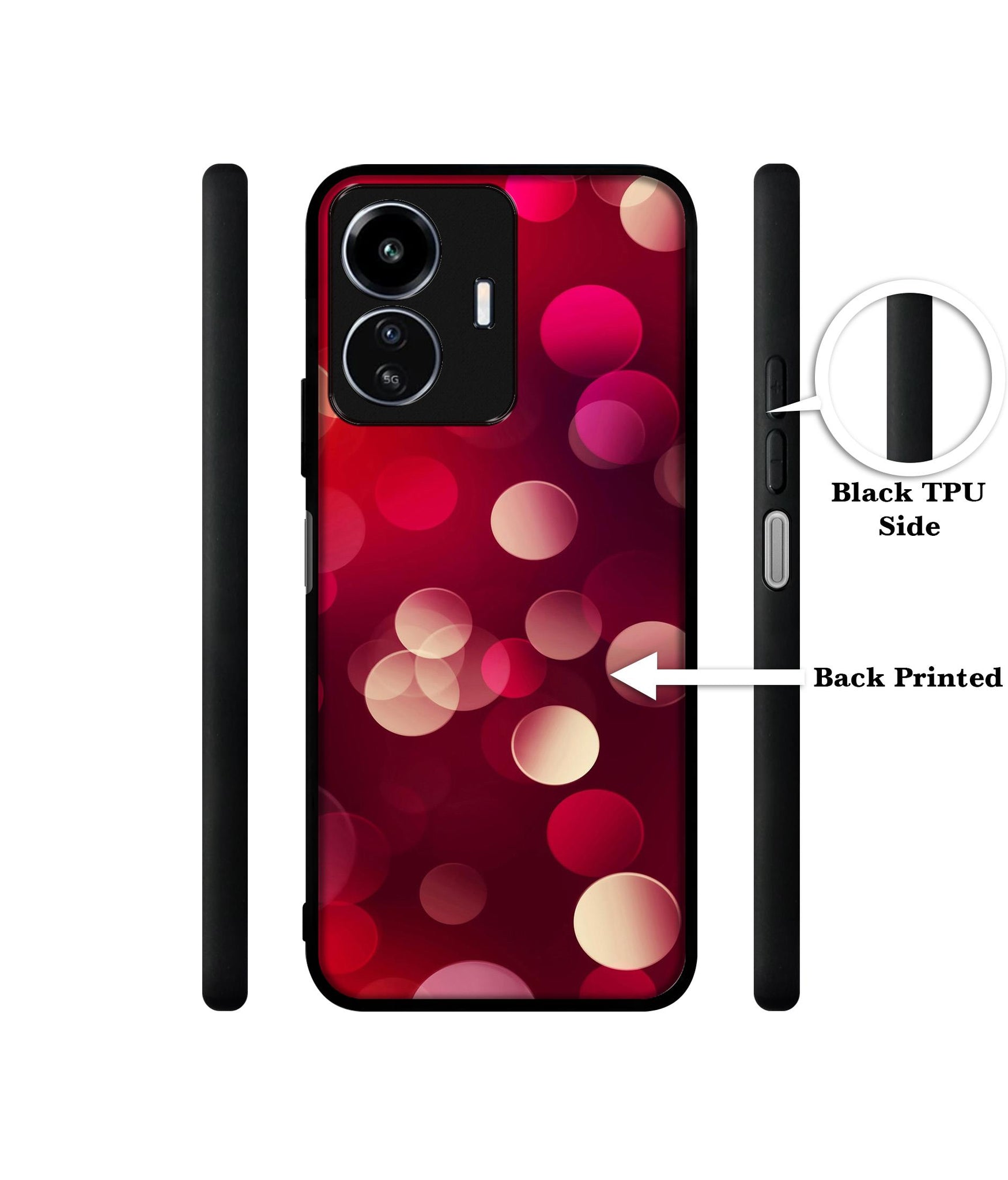 3D Circles Design Designer 2D Printed Back Case Cover for iQOO Z6 Lite 5G