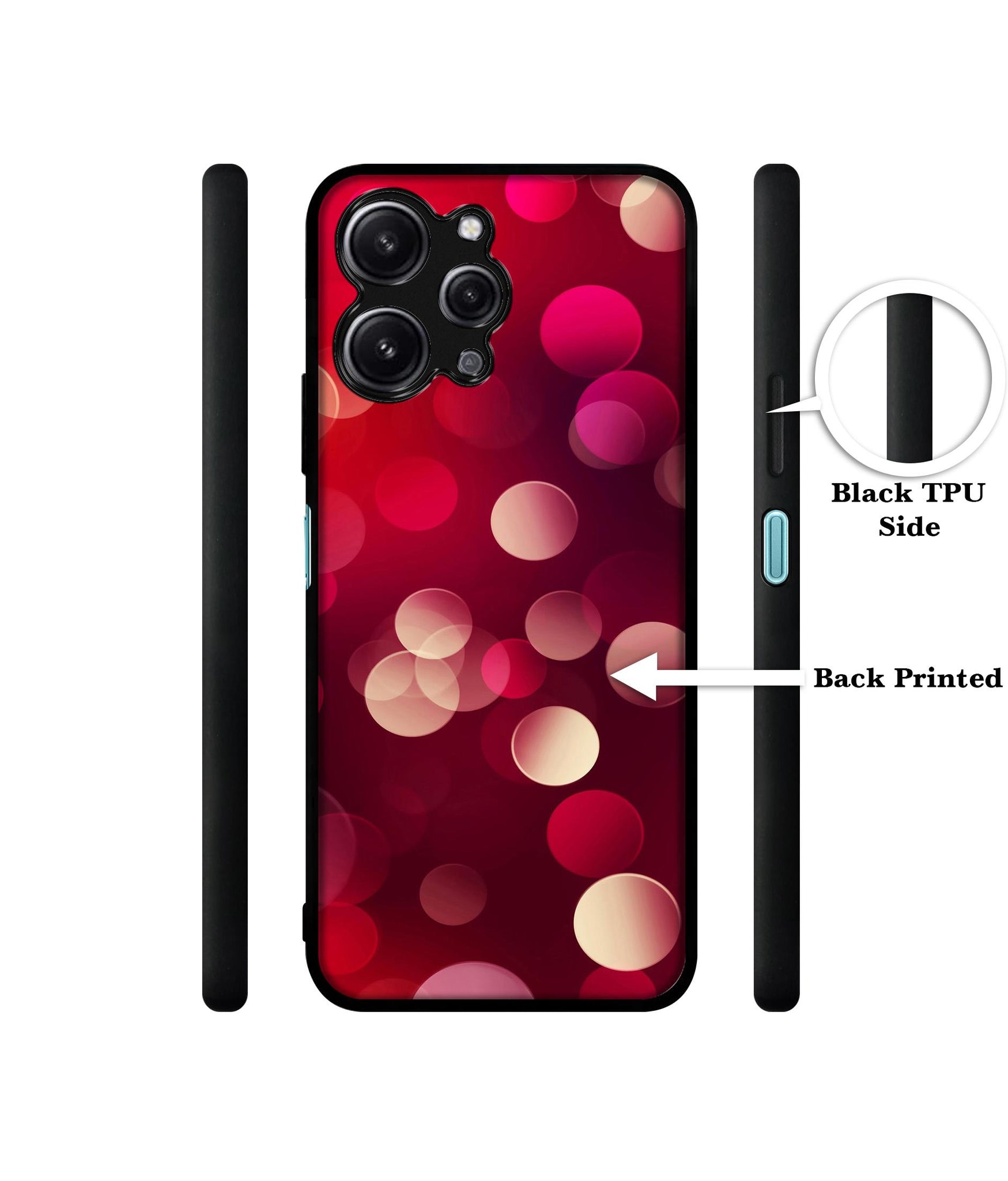 3D Circles Design Designer 2D Printed Back Case Cover for Mi Redmi 12 4G