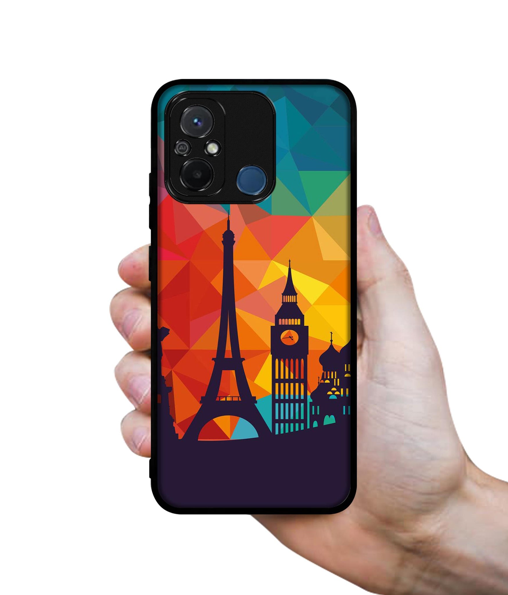 Colored Paris Design Designer 2D Printed Back Case Cover for Mi Redmi 12C 4G / Poco C55 4G