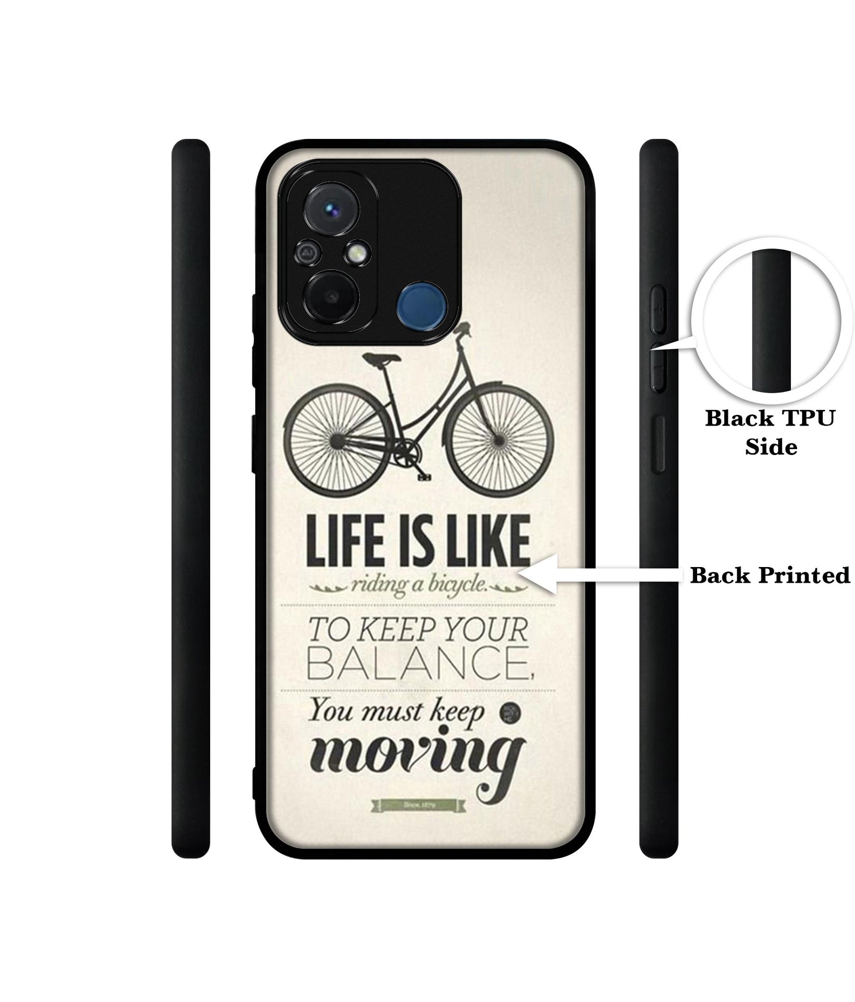 Life is Like Moving Design Designer 2D Printed Back Case Cover for Mi Redmi 12C 4G / Poco C55 4G