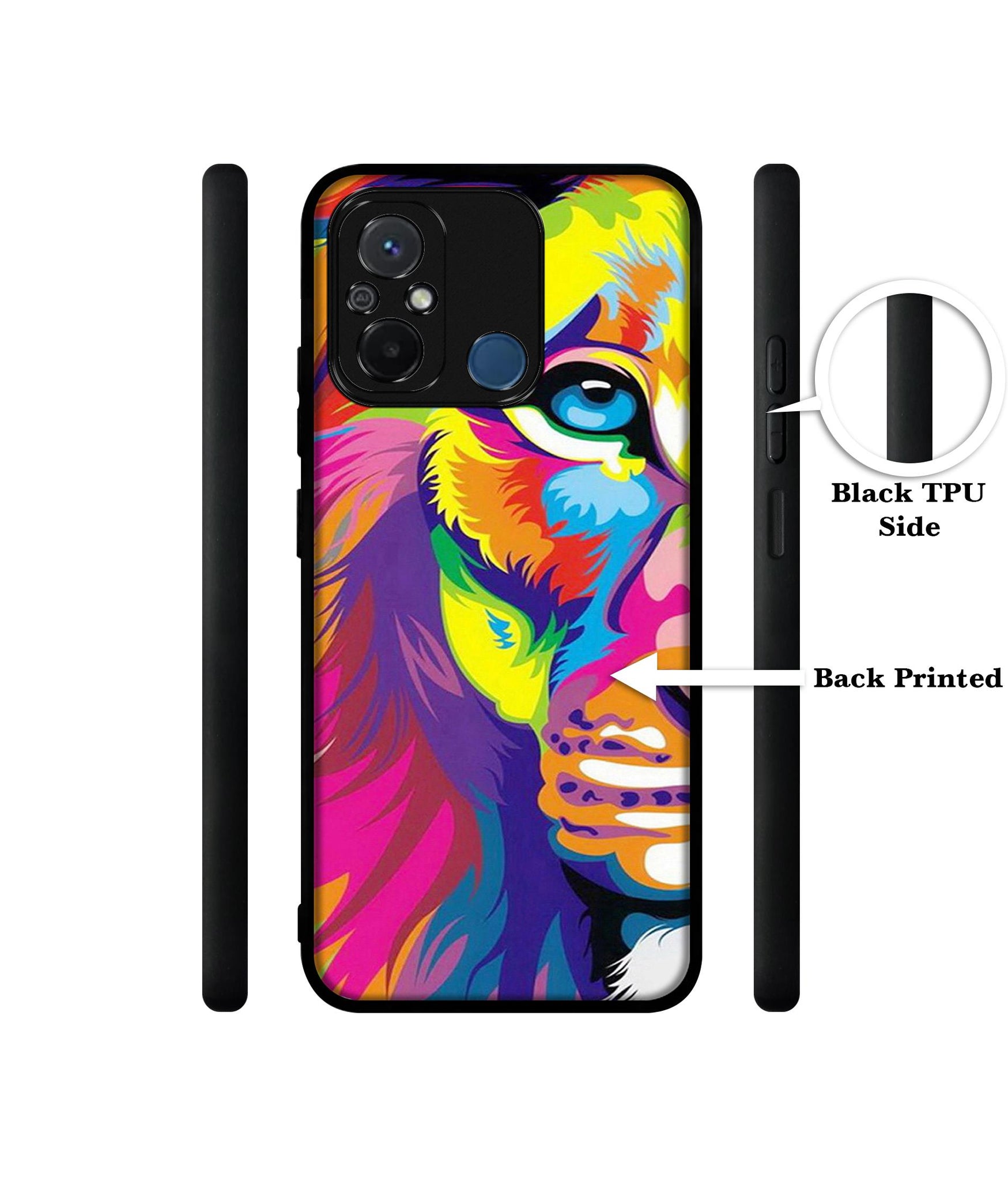 Lion Design Designer 2D Printed Back Case Cover for Mi Redmi 12C 4G / Poco C55 4G