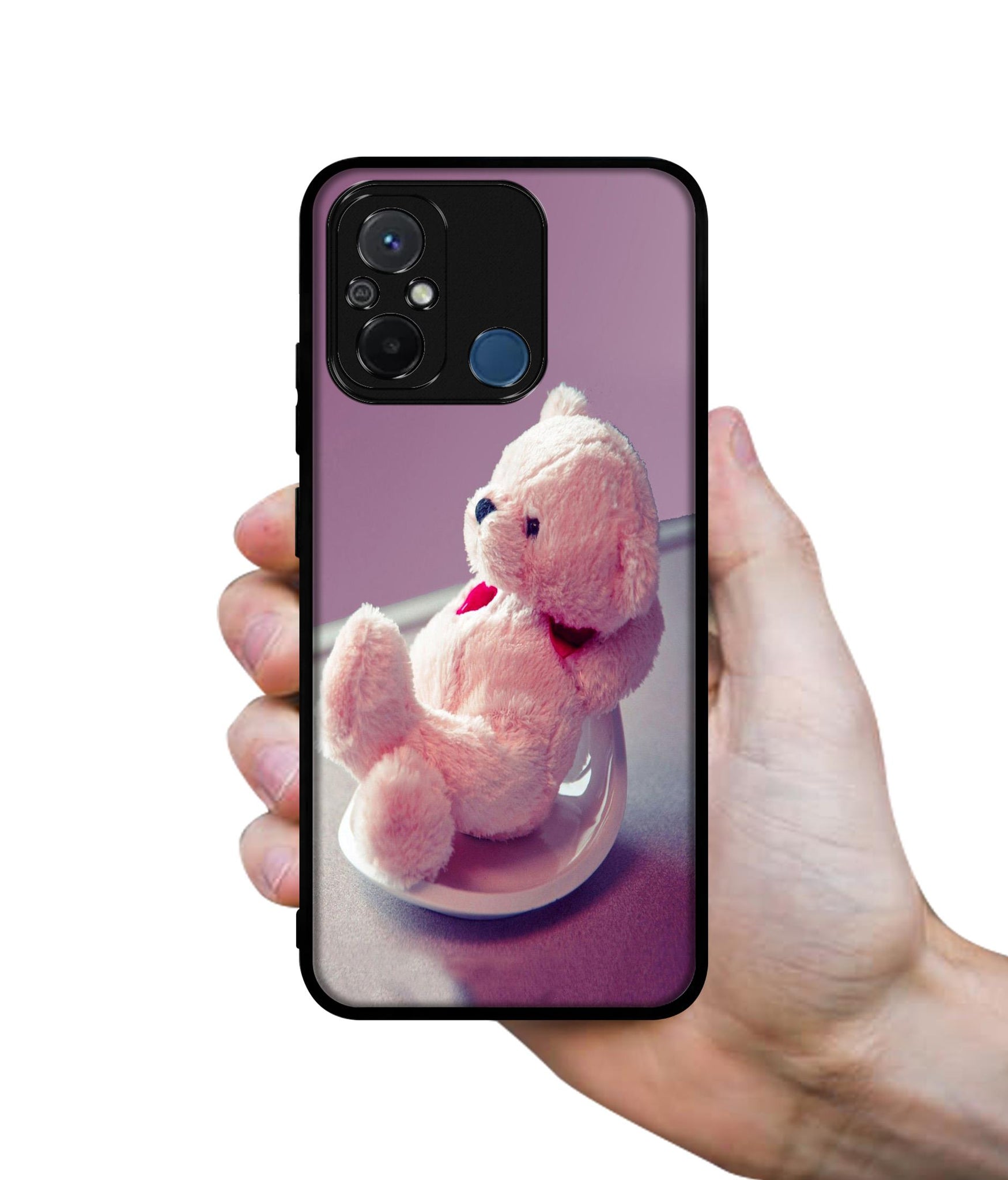 Cute Teddy Bear Design Designer 2D Printed Back Case Cover for Mi Redmi 12C 4G / Poco C55 4G