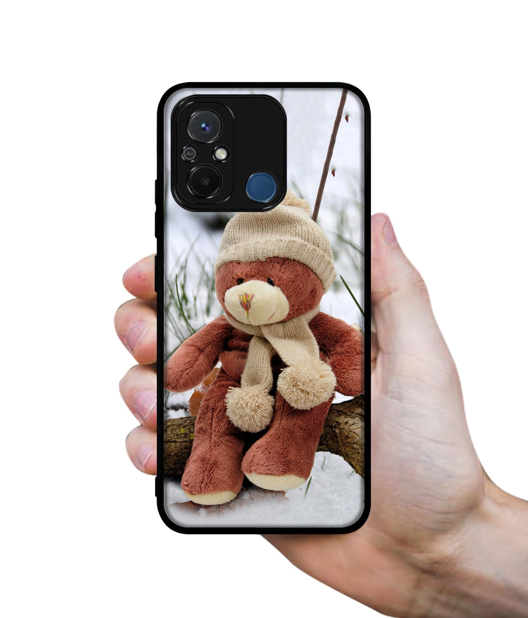 Woolen Bear Design Designer 2D Printed Back Case Cover for Mi Redmi 12C 4G / Poco C55 4G