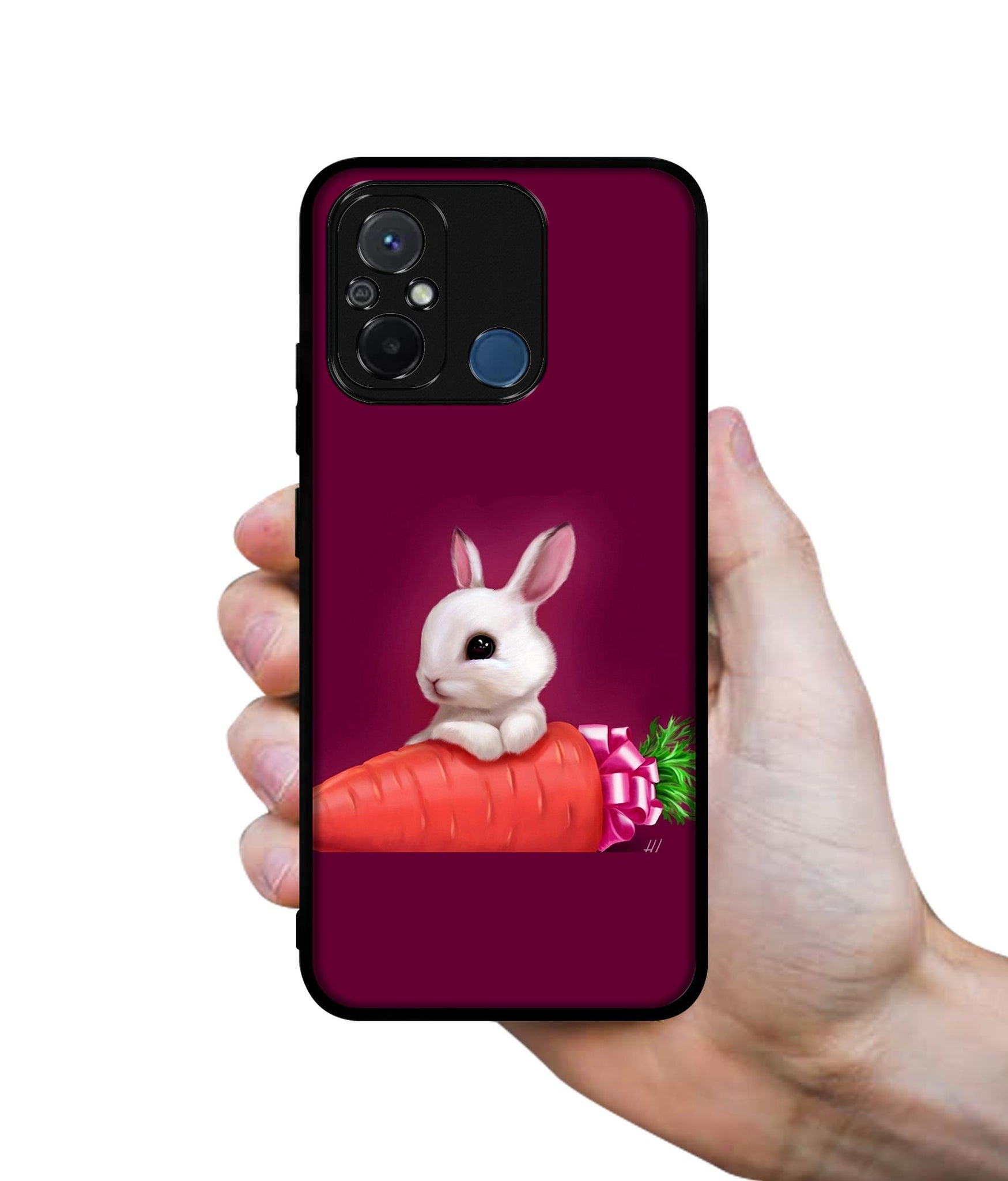 Bunny With Carrot Design Designer 2D Printed Back Case Cover for Mi Redmi 12C 4G / Poco C55 4G