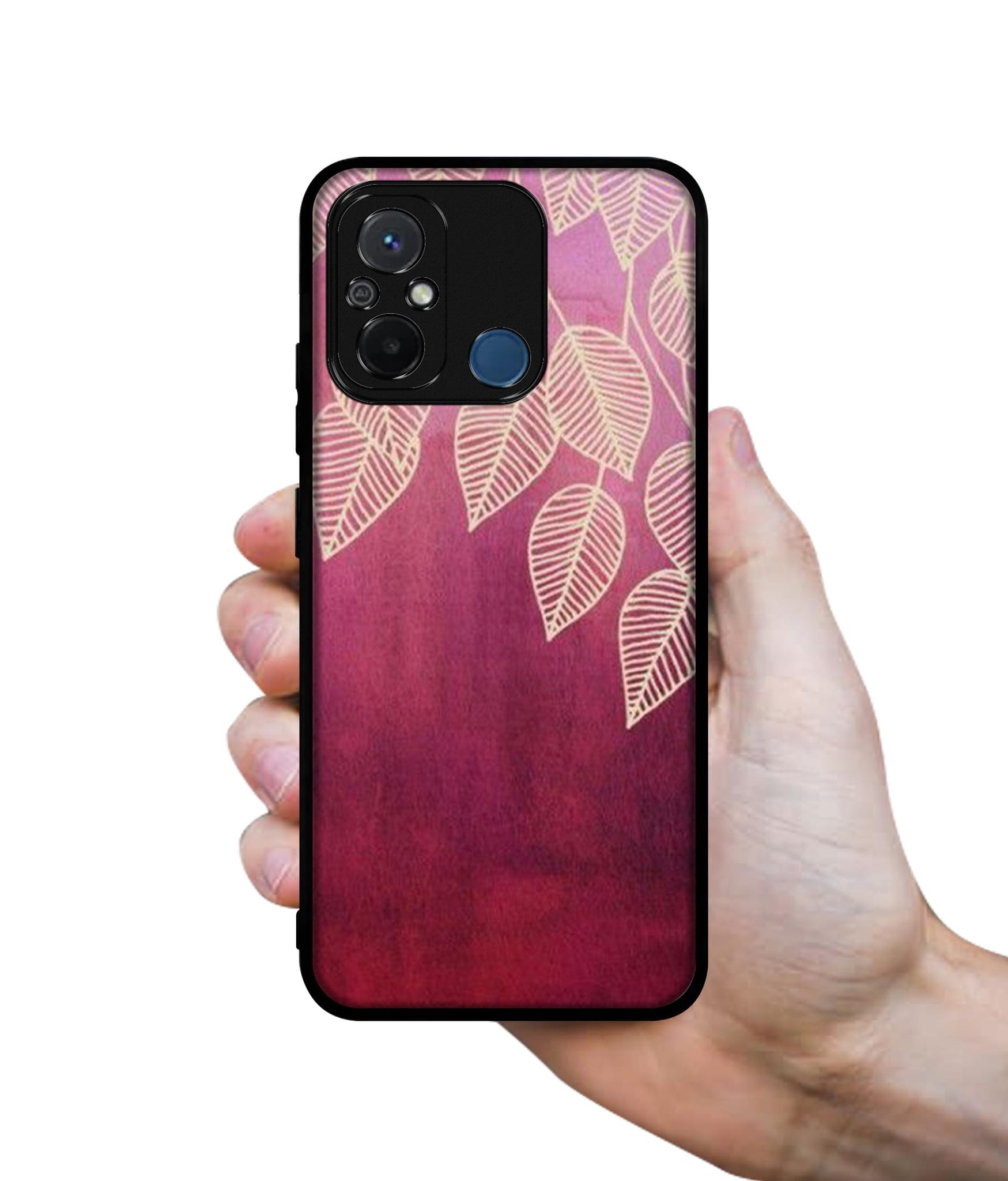 Leaf Pattern Design Designer 2D Printed Back Case Cover for Mi Redmi 12C 4G / Poco C55 4G