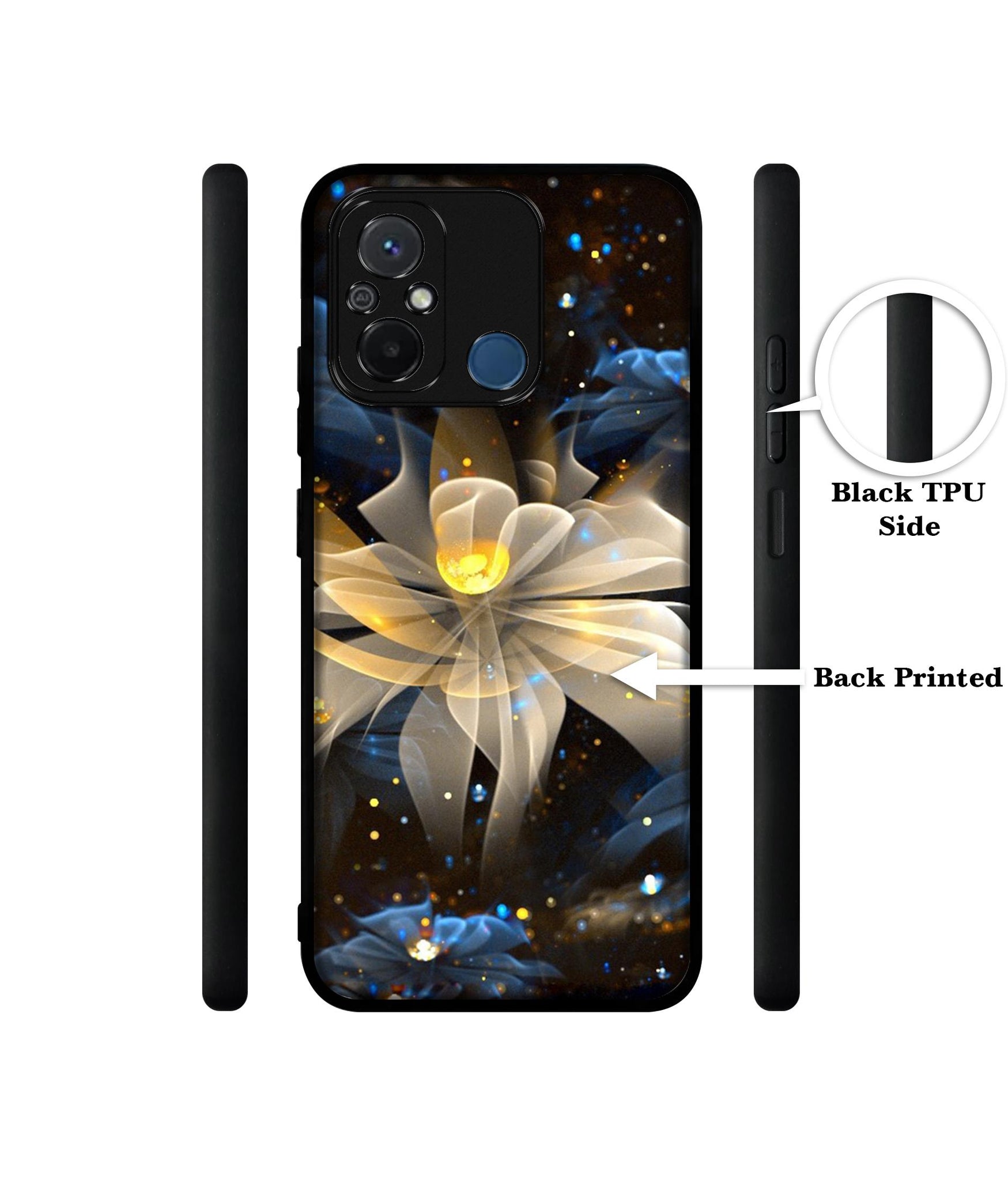 Art Flower Design Designer 2D Printed Back Case Cover for Mi Redmi 12C 4G / Poco C55 4G