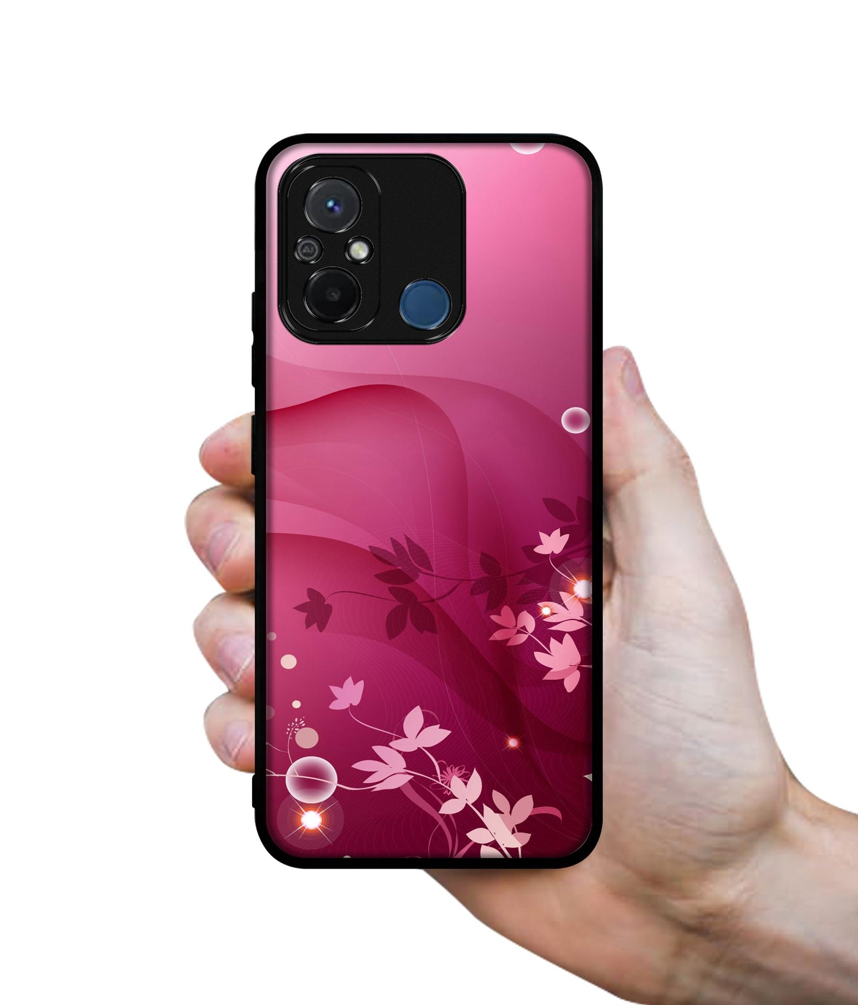 Pink Abstract Design Designer 2D Printed Back Case Cover for Mi Redmi 12C 4G / Poco C55 4G