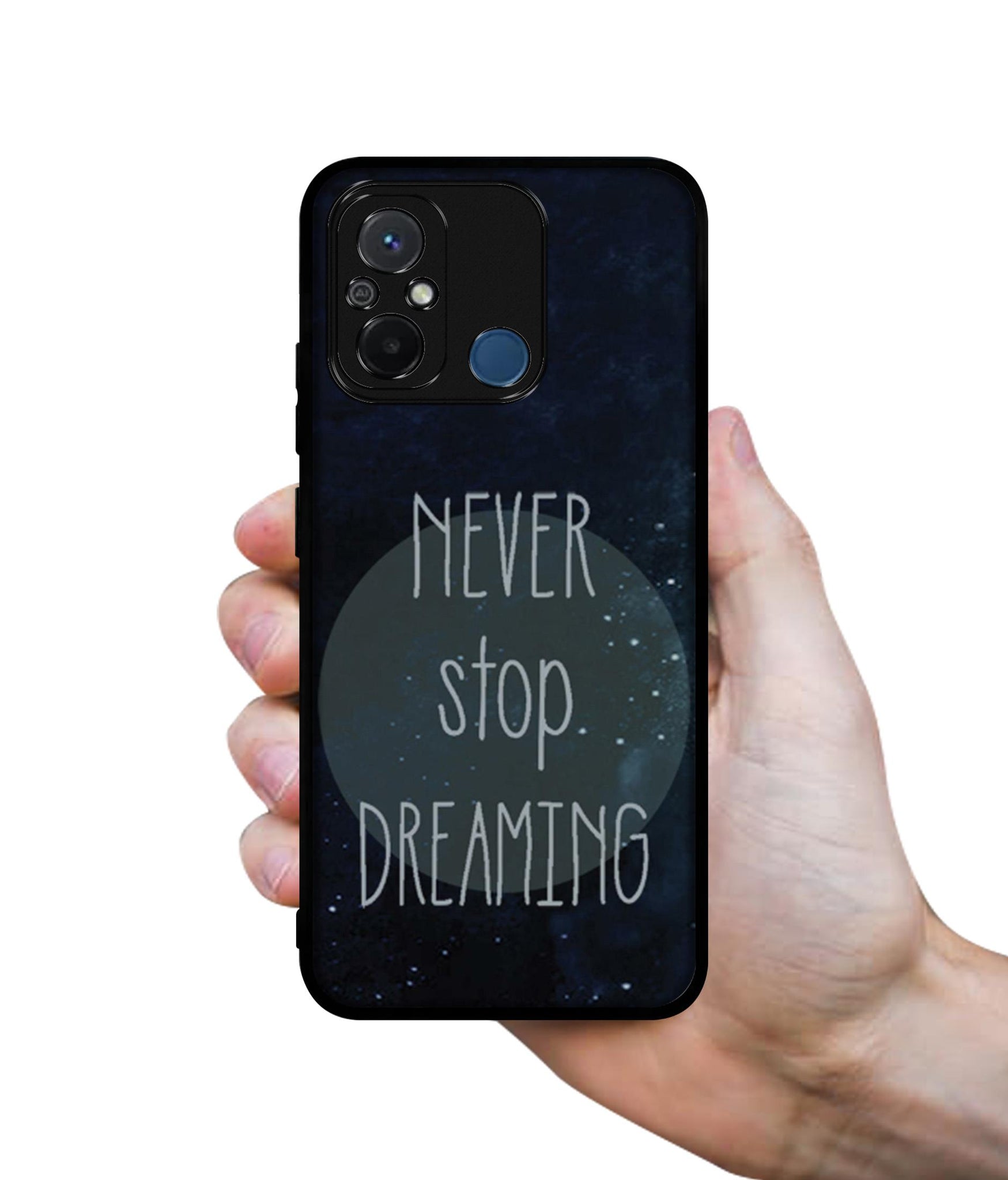 Never Stop Dreaming Design Designer 2D Printed Back Case Cover for Mi Redmi 12C 4G / Poco C55 4G