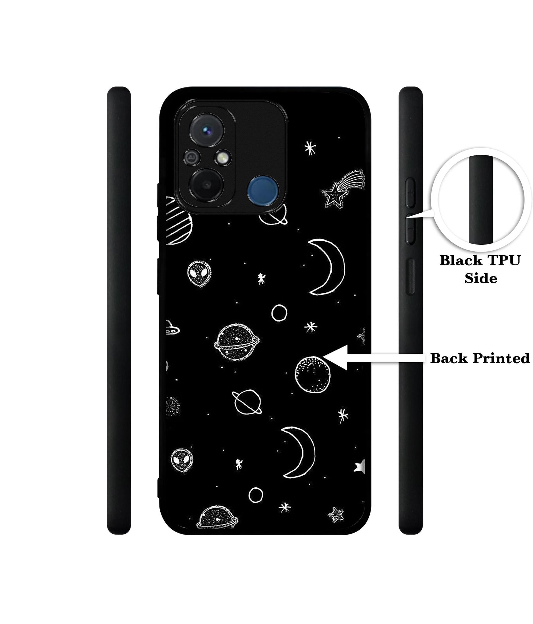 Space Stars Universe Design Designer 2D Printed Back Case Cover for Mi Redmi 12C 4G / Poco C55 4G