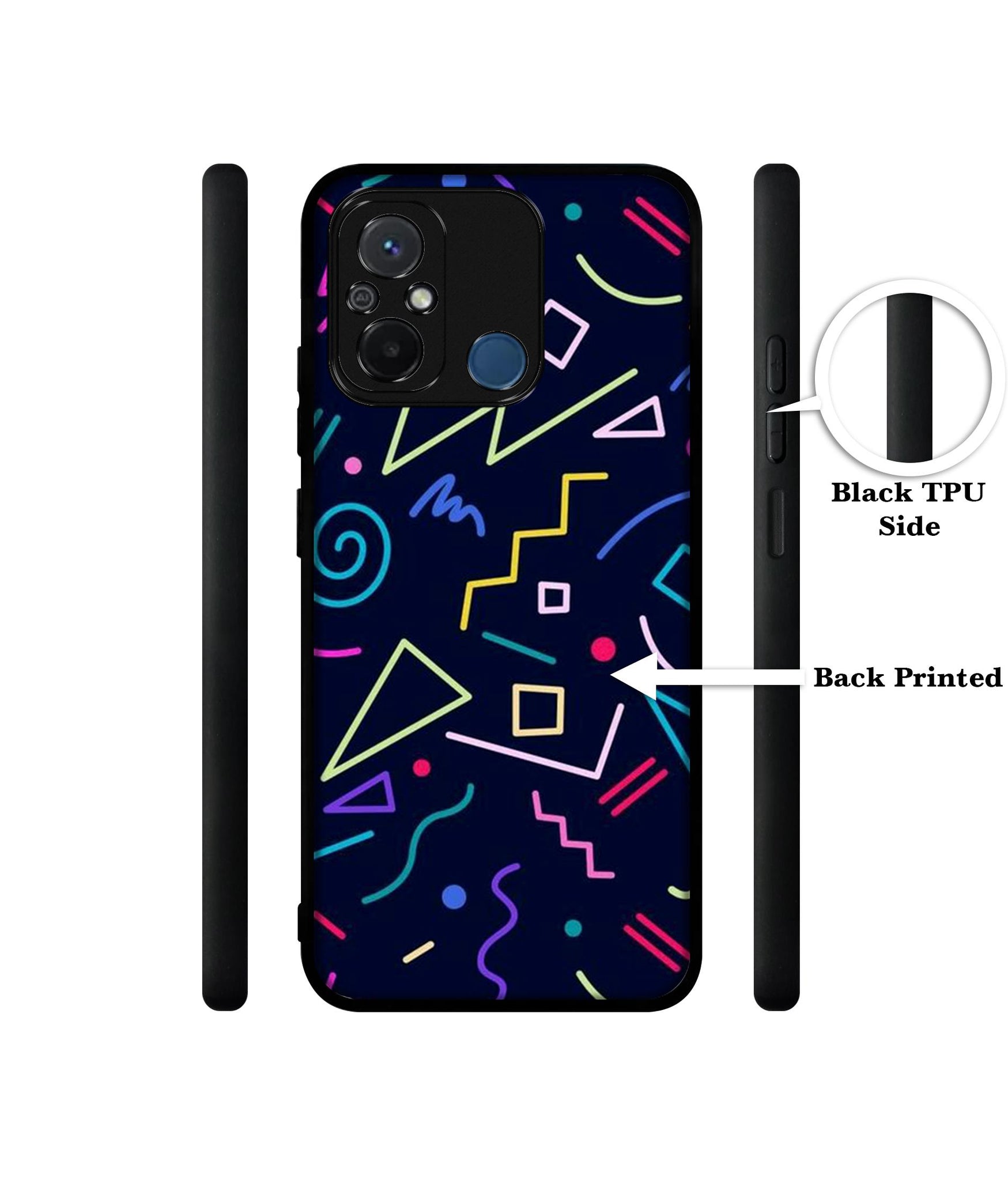 Retro Abstract Design Designer 2D Printed Back Case Cover for Mi Redmi 12C 4G / Poco C55 4G
