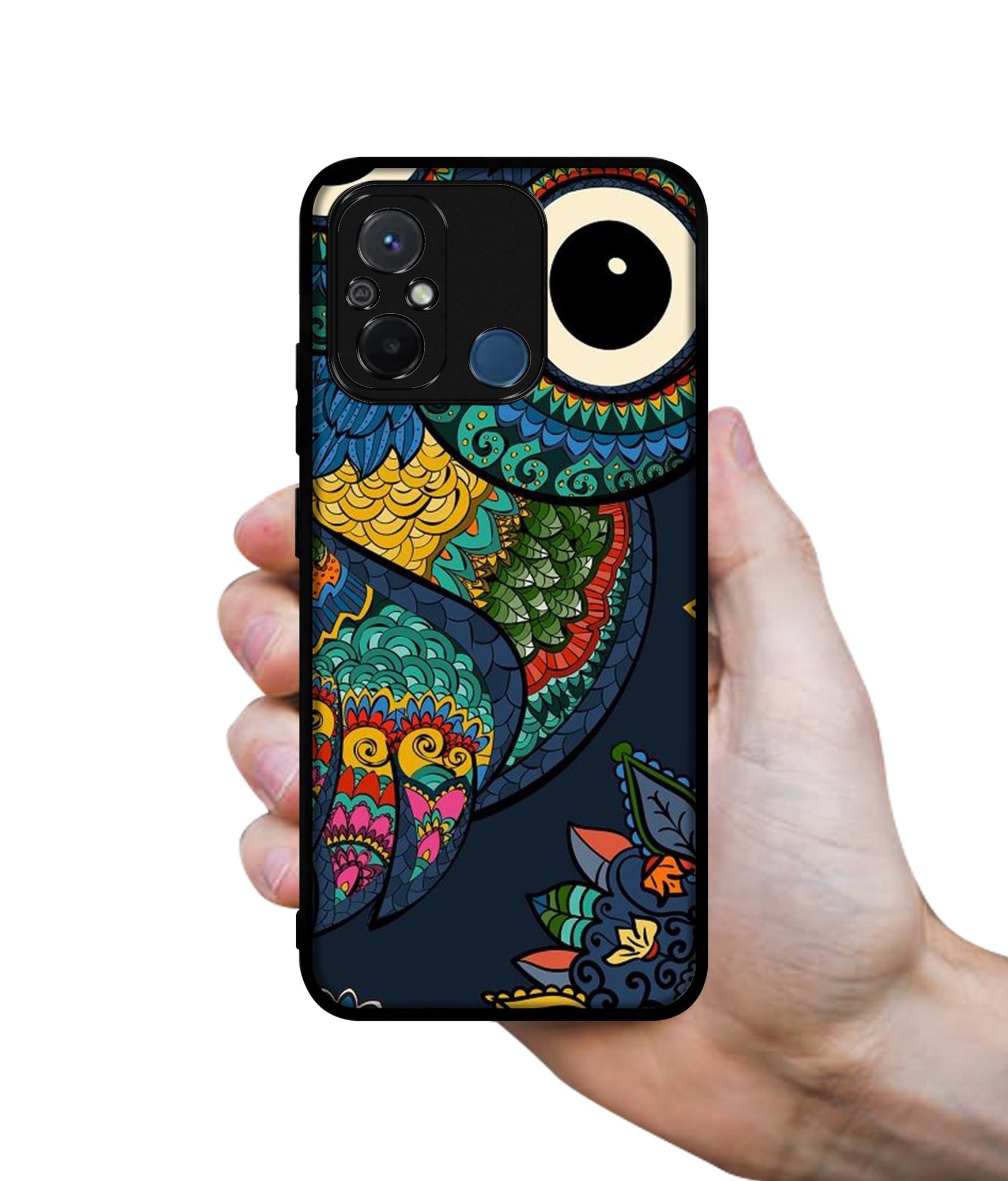 Owl Illustration Design Designer 2D Printed Back Case Cover for Mi Redmi 12C 4G / Poco C55 4G
