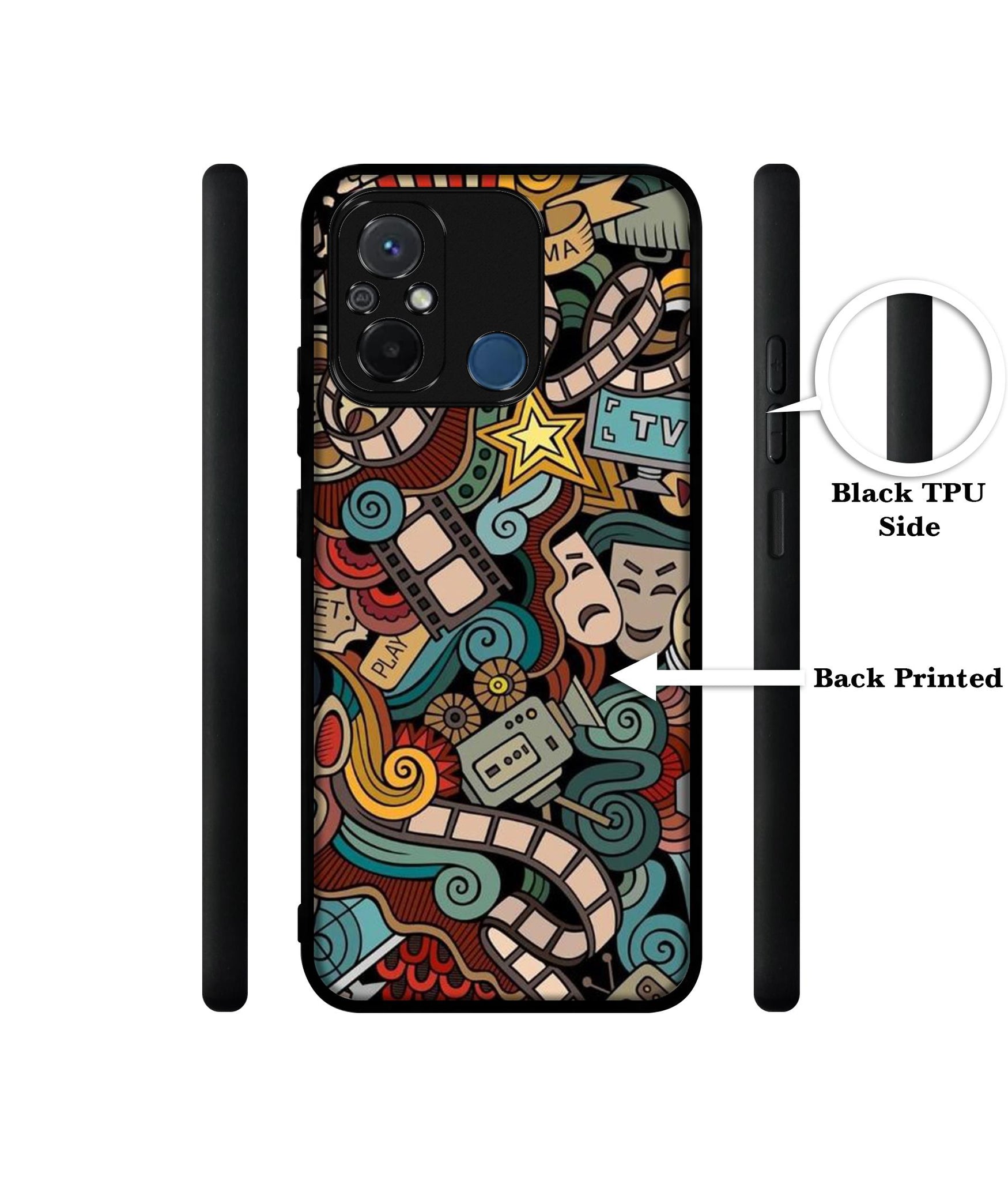 Movies Design Designer 2D Printed Back Case Cover for Mi Redmi 12C 4G / Poco C55 4G
