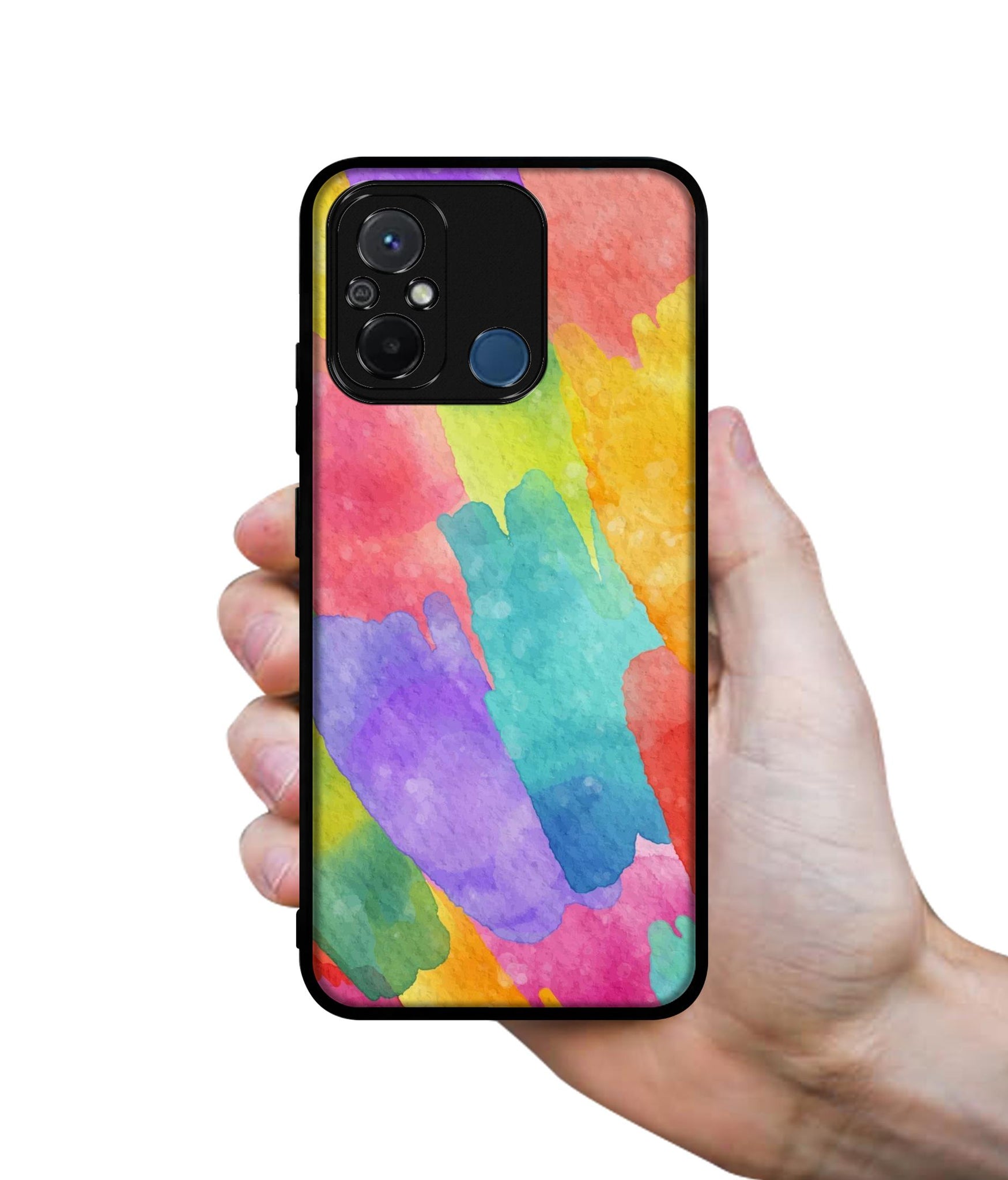 Water Paint Colorful Abstract Design Designer 2D Printed Back Case Cover for Mi Redmi 12C 4G / Poco C55 4G