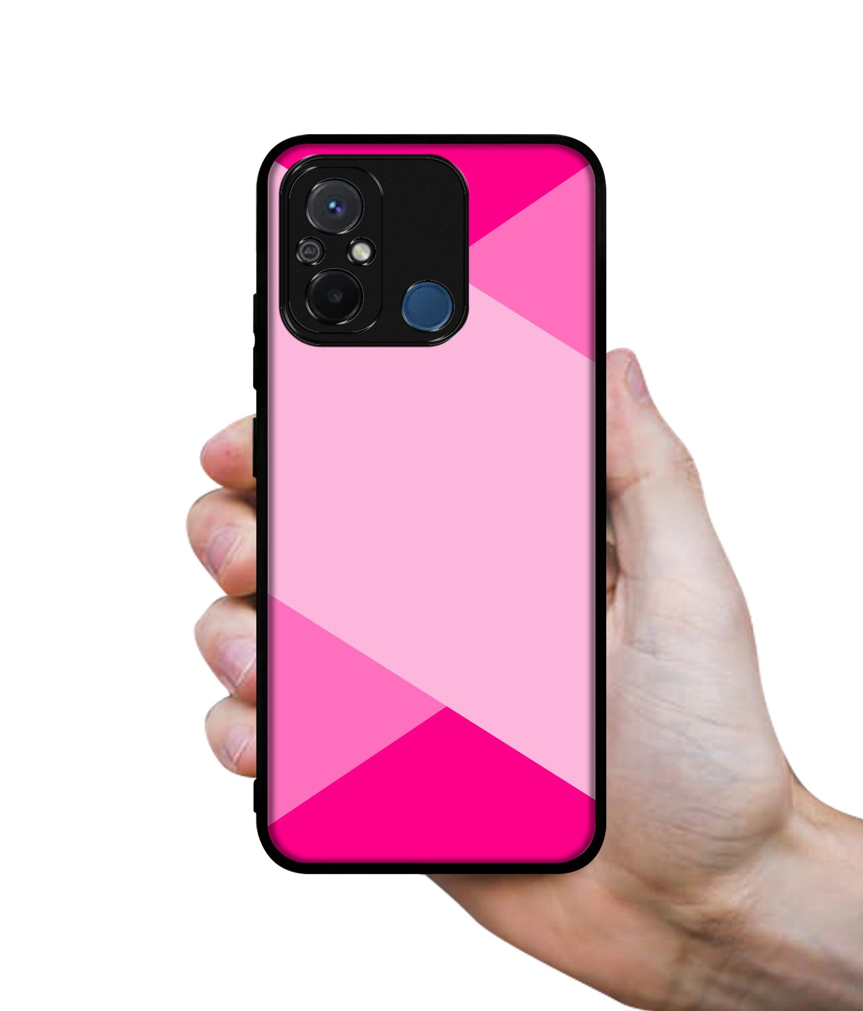 Pink Cross Vector Design Designer 2D Printed Back Case Cover for Mi Redmi 12C 4G / Poco C55 4G