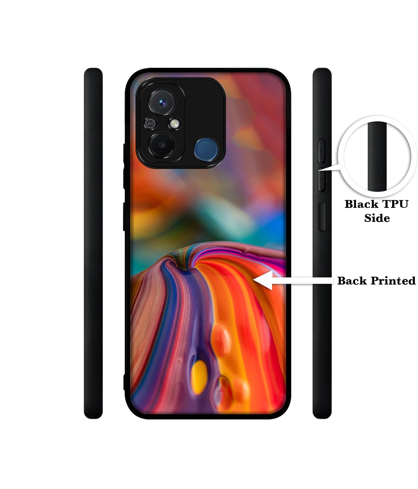 Rainbow Colors Designer 2D Printed Back Case Cover for Mi Redmi 12C 4G / Poco C55 4G