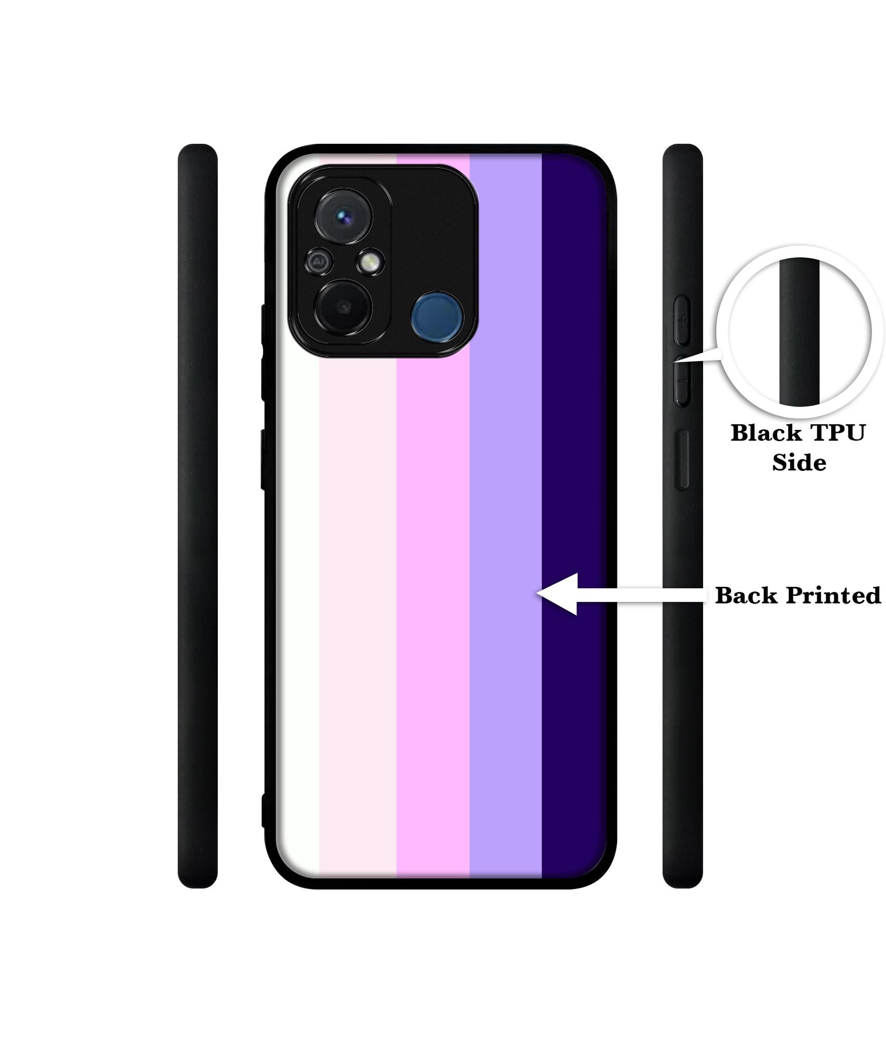 Pink and Purple Lines Design Designer 2D Printed Back Case Cover for Mi Redmi 12C 4G / Poco C55 4G