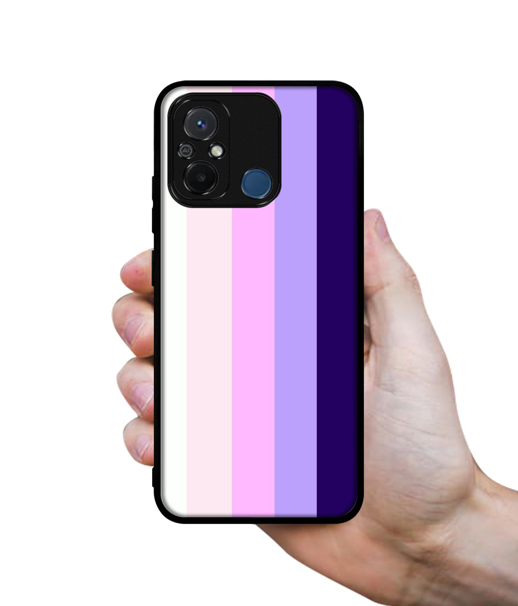Pink and Purple Lines Design Designer 2D Printed Back Case Cover for Mi Redmi 12C 4G / Poco C55 4G